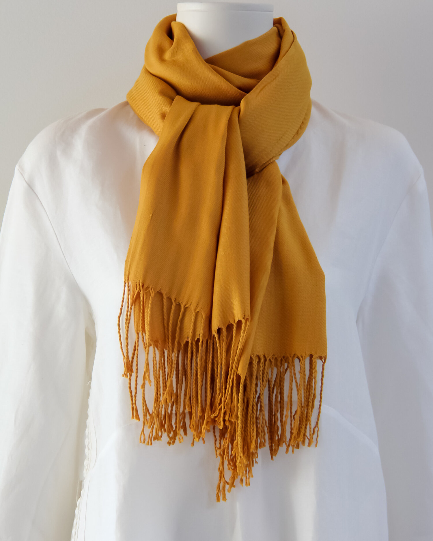 English Mustard- Cashmere silk scarf — SoulSilk
