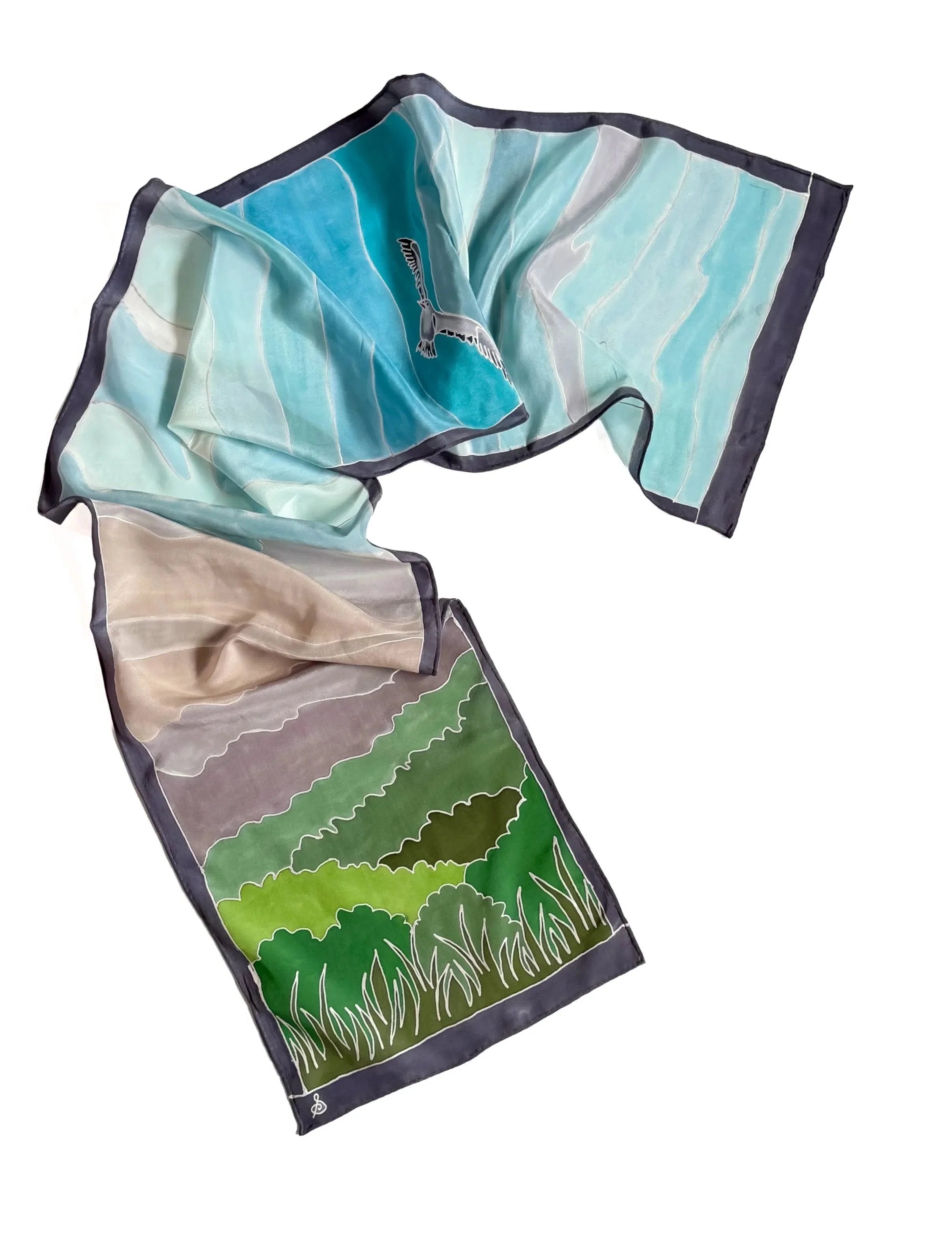 Byron Bay- Wild Earth- Terra Australis- Silk Scarf