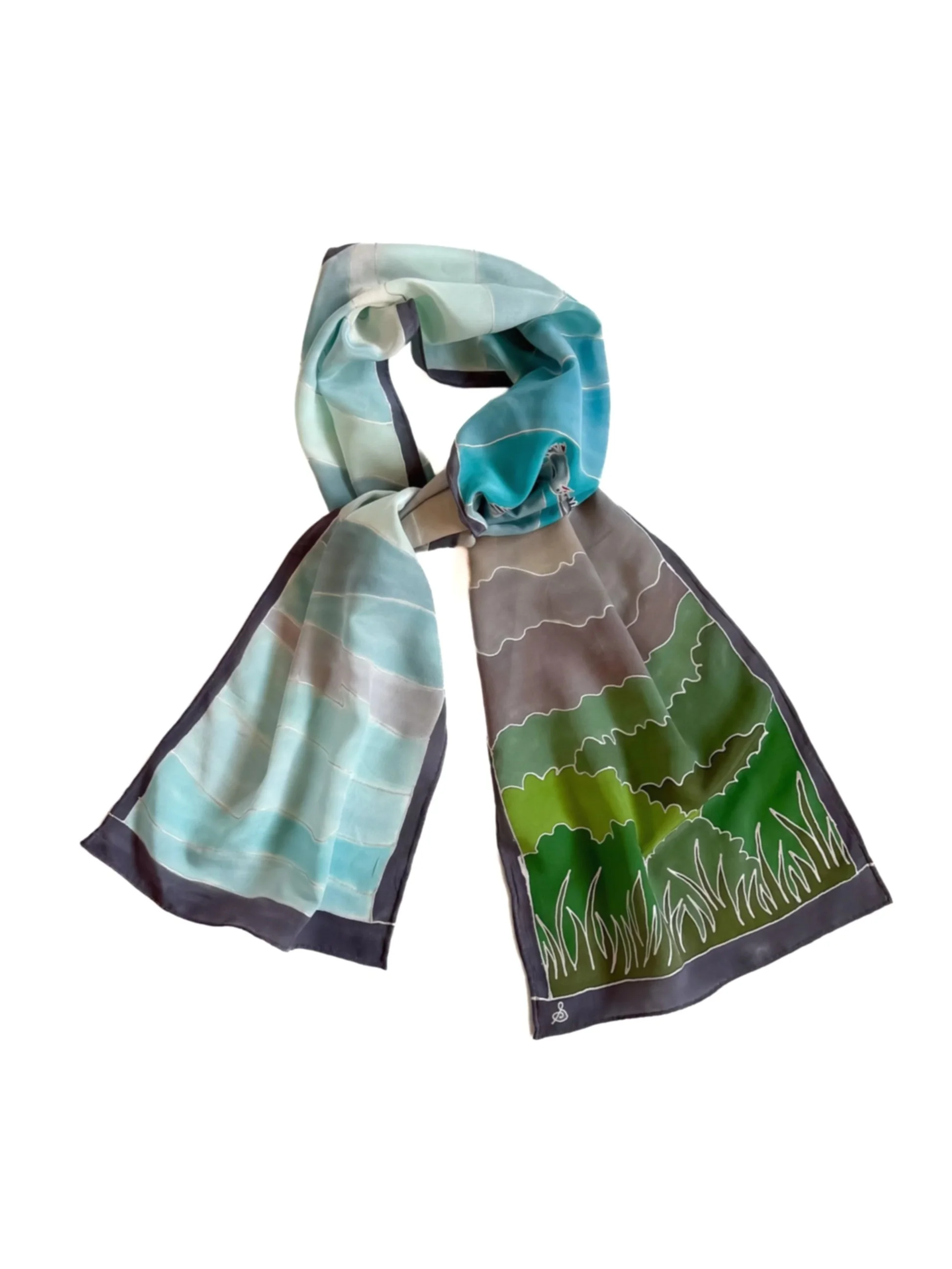 Byron Bay- Wild Earth- Terra Australis- Silk Scarf