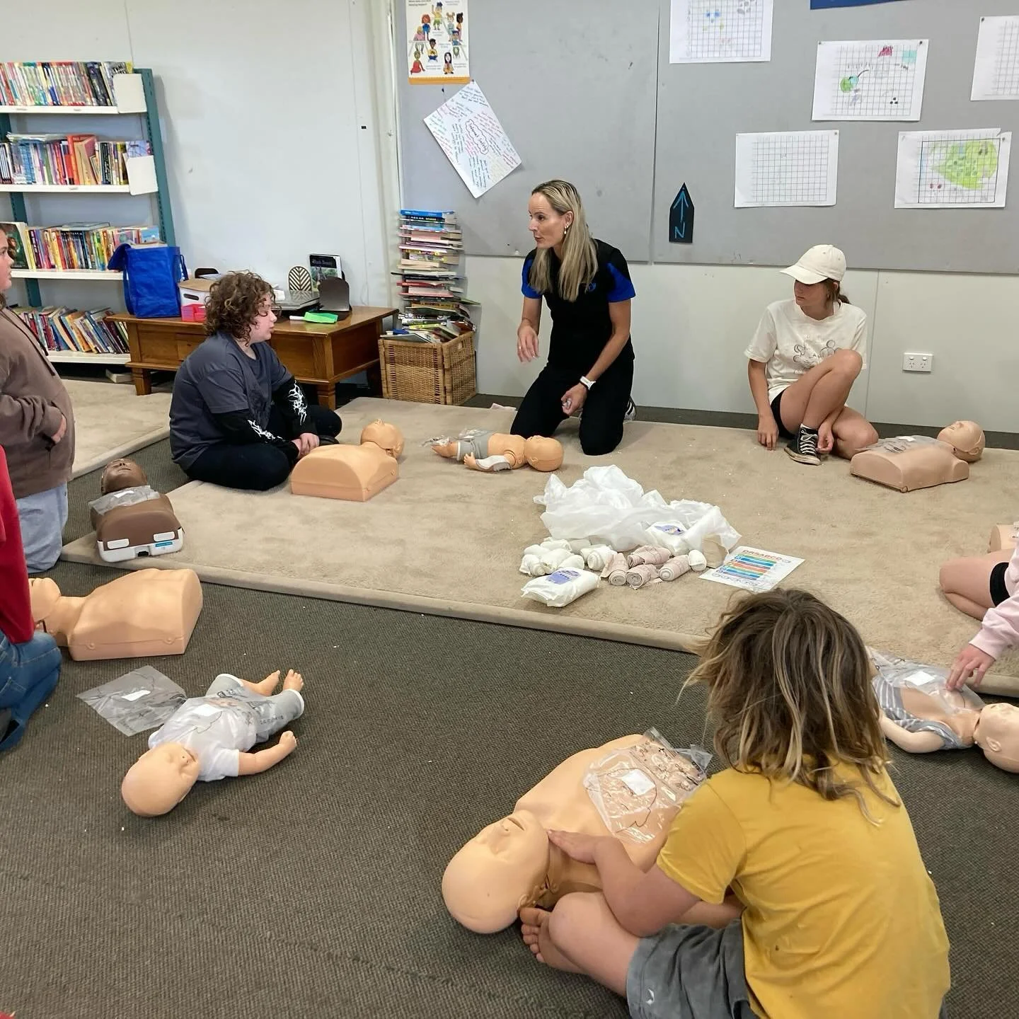 This cycle, Kylie from @skills_for_life_training ran a first aid workshop for some of our older students. They greatly enjoyed learning to do basic CPR, bandage a wound and apply a sling. It was an engaging and useful hand-on learning experience. #ph