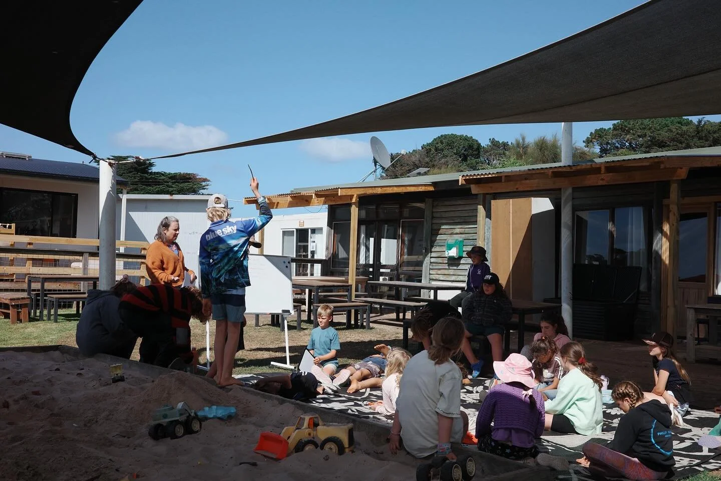 Making the most of the weather with our outdoor learning spaces today!