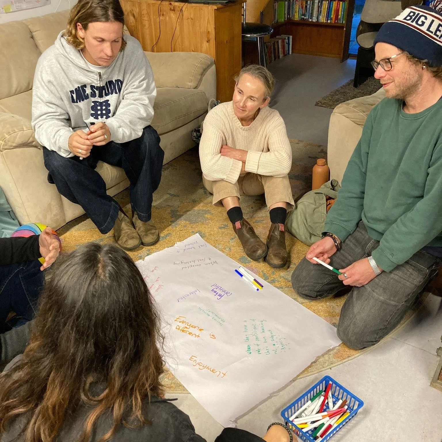 This week is our cycle break and a perfect opportunity for some of our staff to spend dedicated time at another democratic school. Five PIVS mentors visited @kinma.school  in Terrey Hills, NSW to connect with their team, see an aligned model in actio