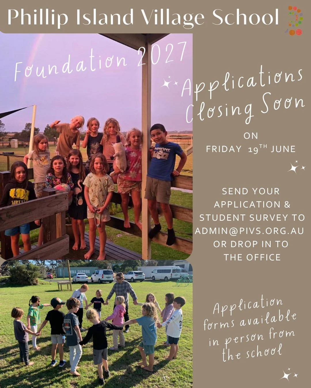Enrolment applications for Foundation 2027 are closing in a few weeks. We do not anticipate being able to accept any submissions after Friday 19th June. 

If you have any questions about your application or are unsure whether you have submitted all r
