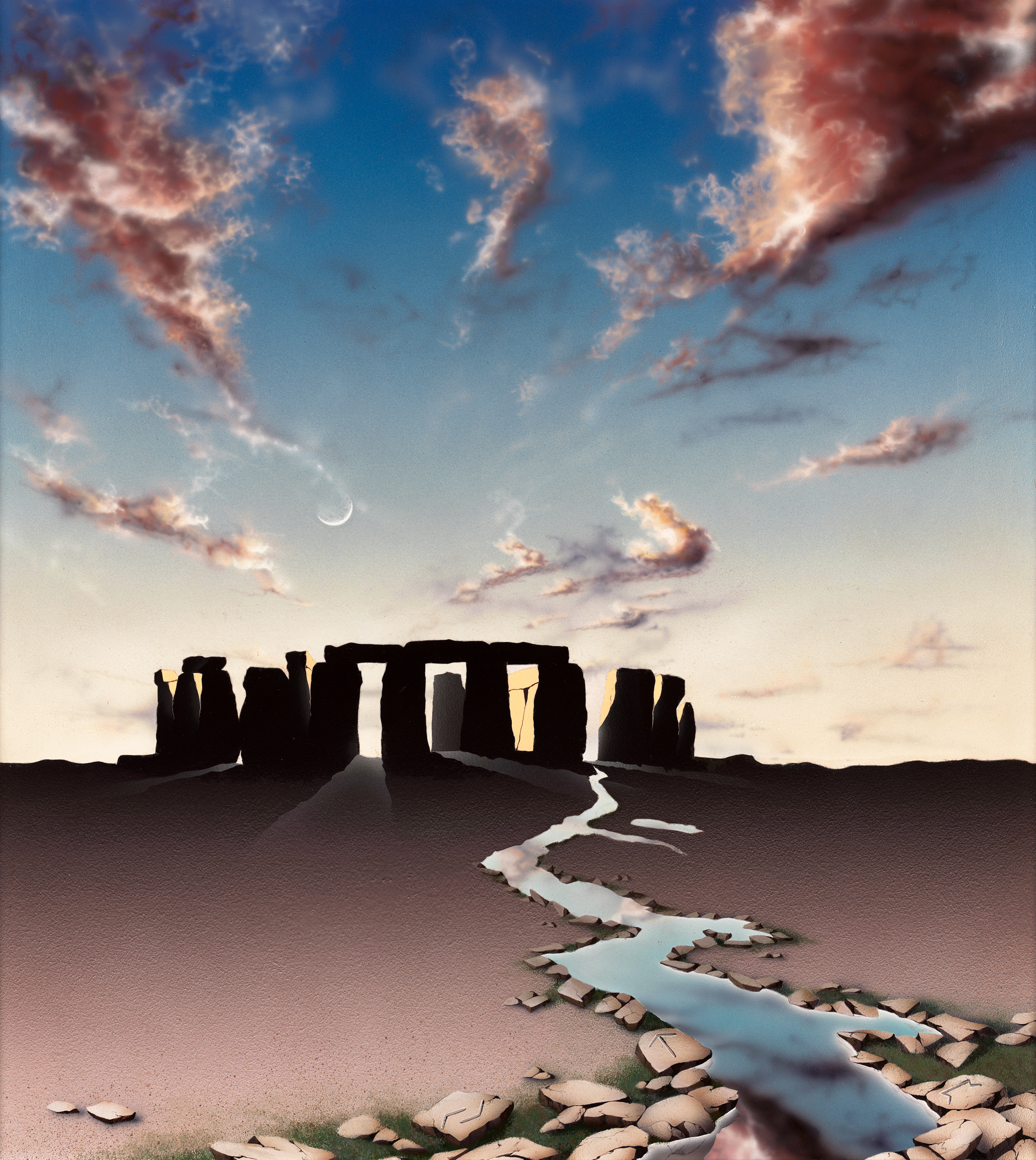 Stonehenge, 1997: Acrylic and varnish on board, 38 x 34 in (97 x 86 cm)