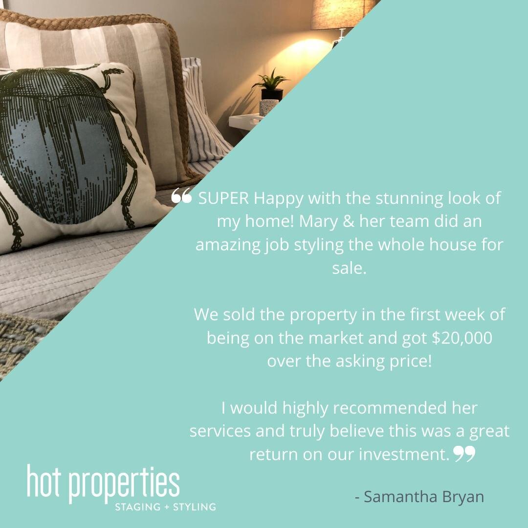 We love hearing feedback from our clients! It's amazing to see the impact styling can make to your sale price. Talk to us today about styling your home for sale 0417 440 989 📞