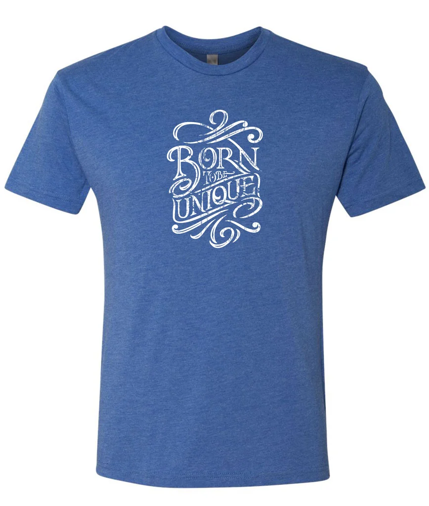 Adult, T-Shirt, Born To Be Unique, White Font