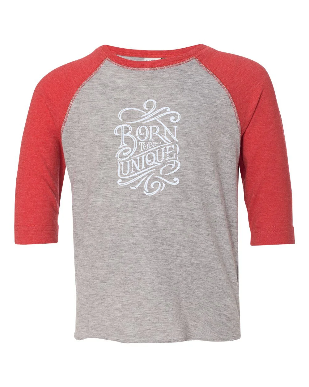 Kid/Toddler, Baseball Tee, Born To Be Unique, White Font