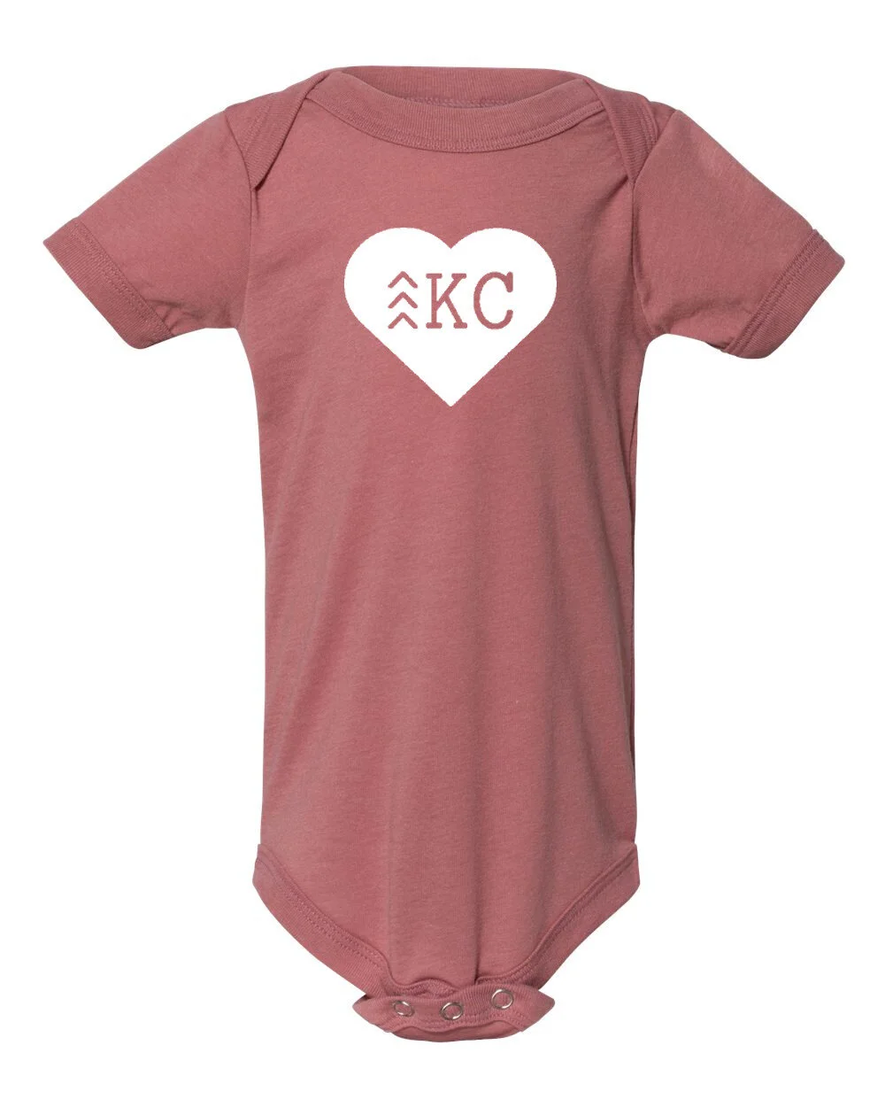 Baby, Onesie, KC Heart, White Font