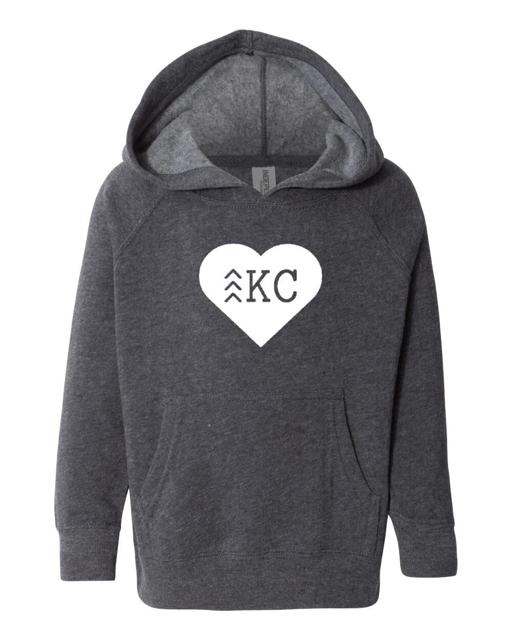 Kid/Toddler, Sweatshirt, KC Heart, White Font
