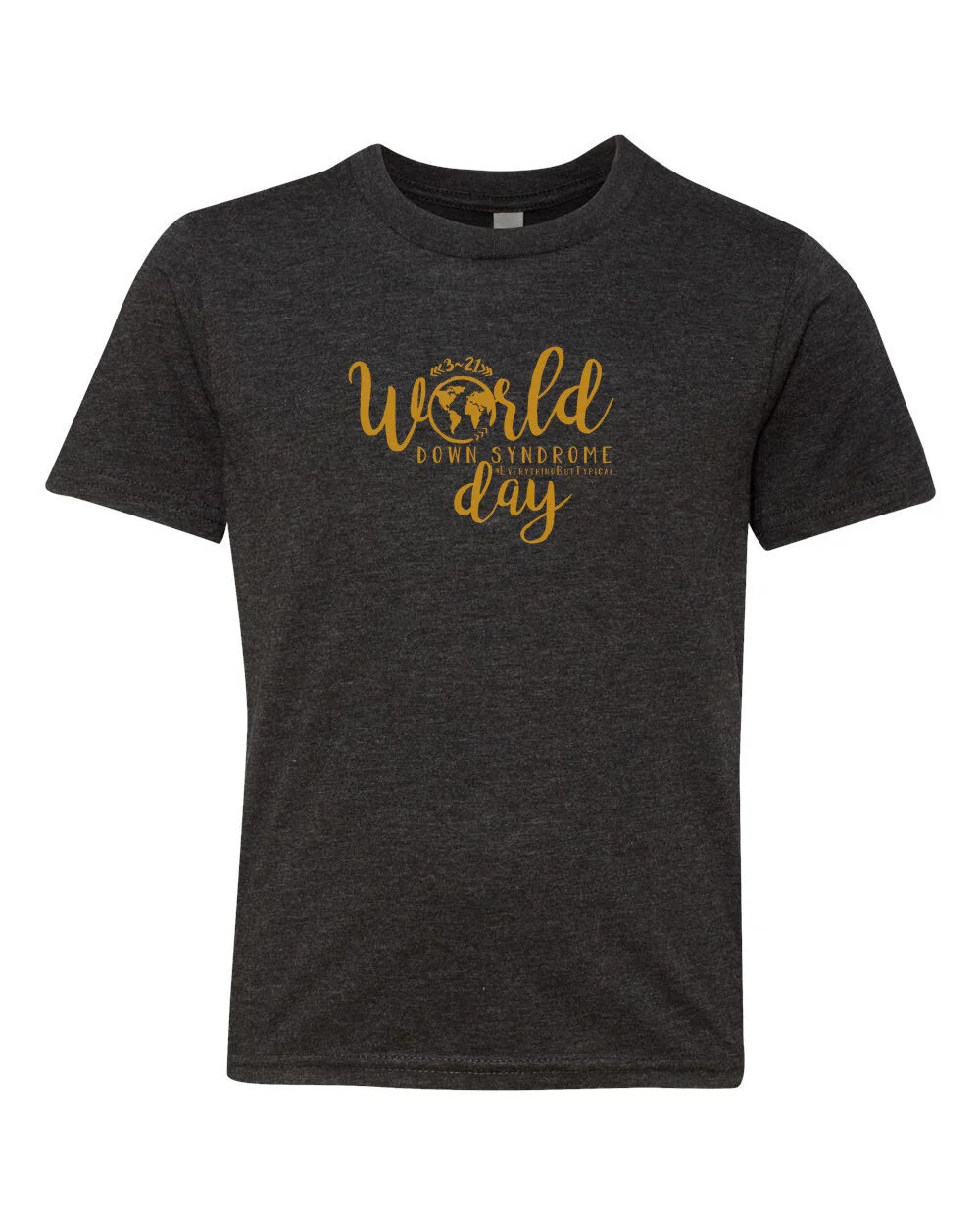 Kid, T-Shirt, World Down Syndrome Day, Yellow Font