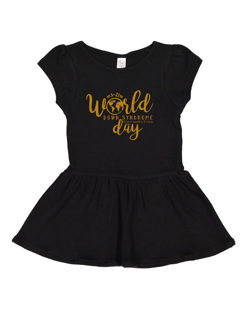 Baby, Dress, World Down Syndrome, Yellow Font