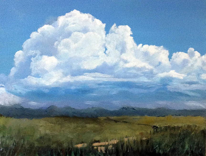 WELCOME HOME, 9”x12”, Oil landscape painting