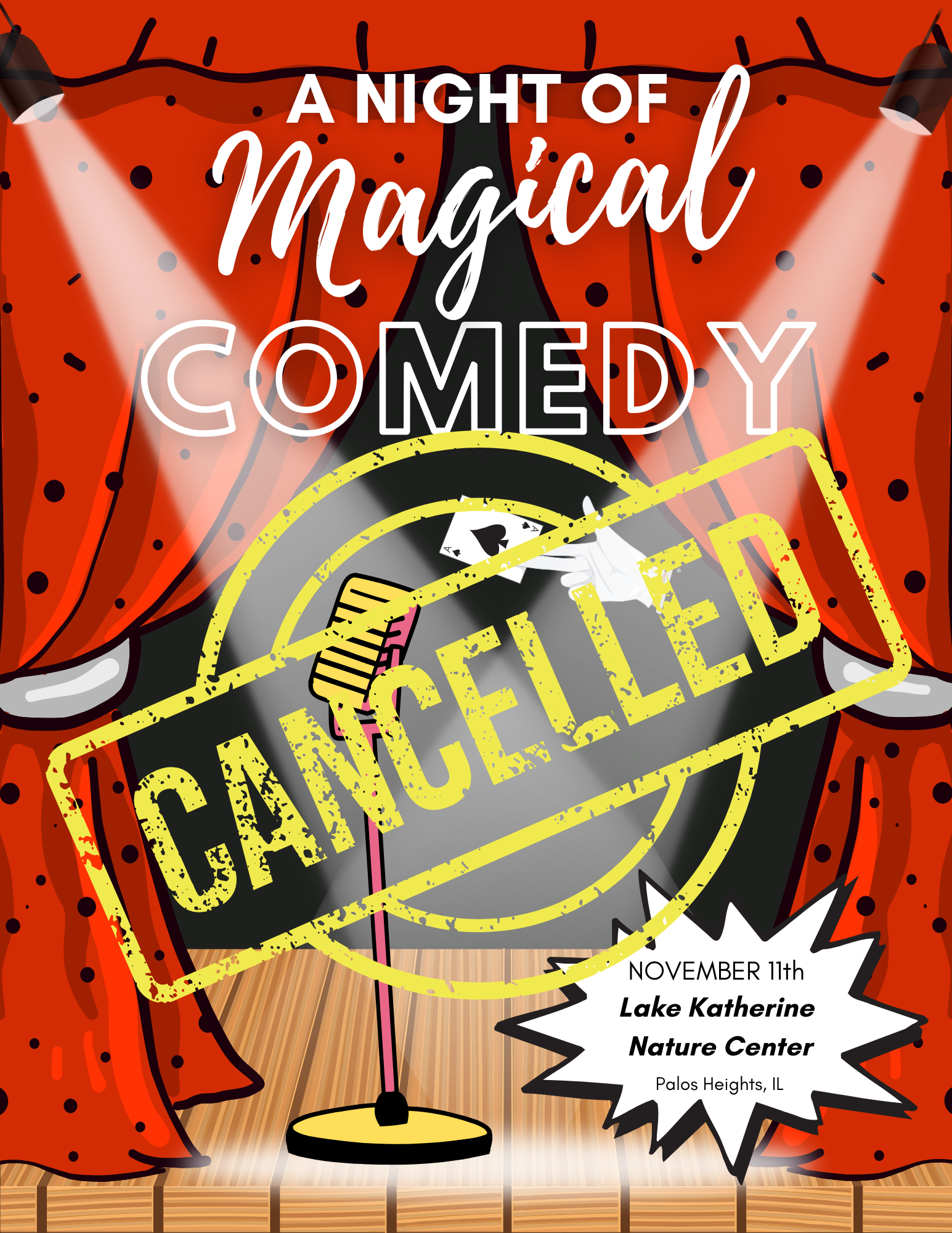  A NIGHT of MAGICAL COMEDY has been Cancelled