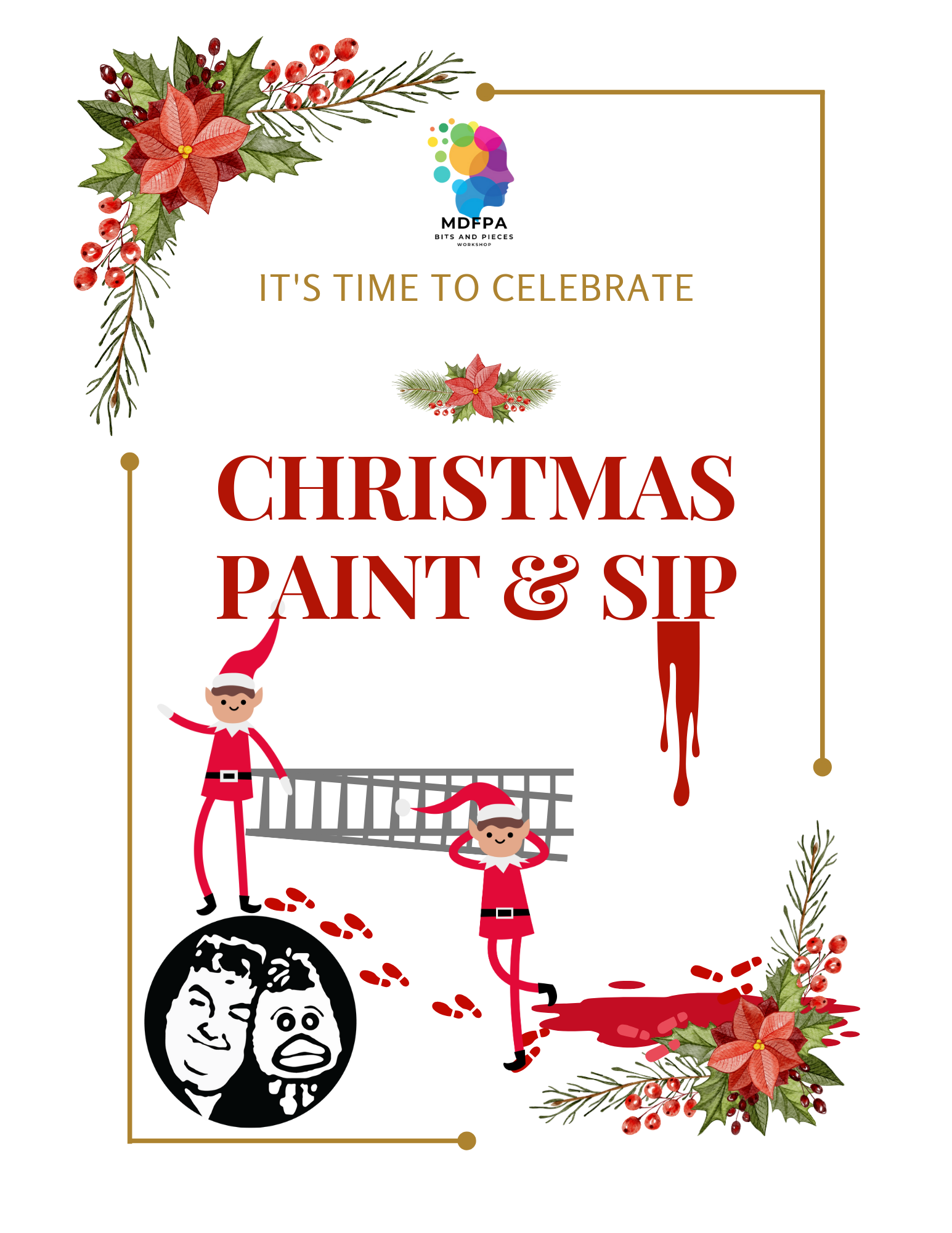 MDFPA - Christmas PAINT &amp; SIP 