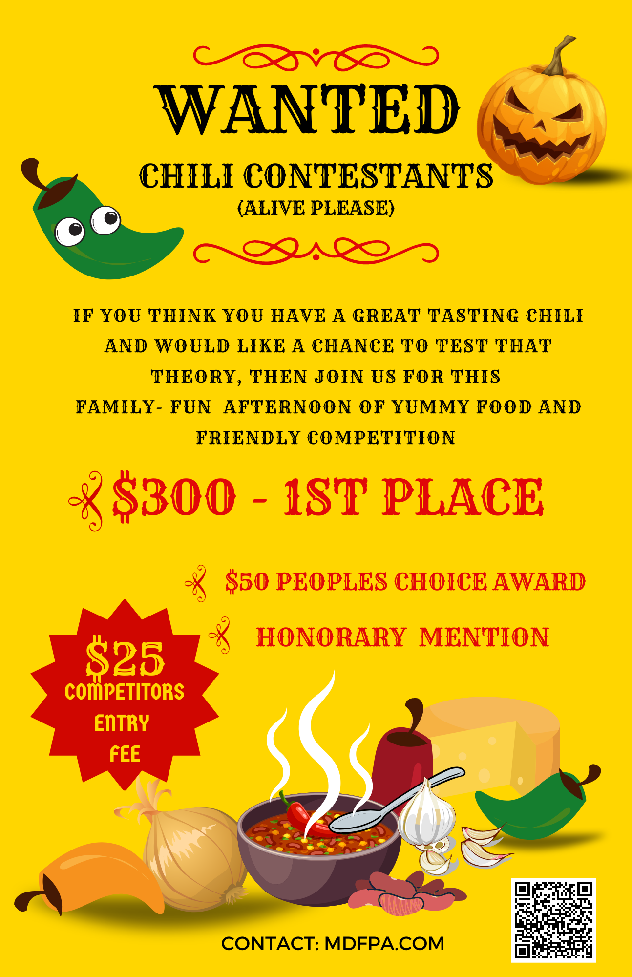 Halloween Chili Cook Off Flyer