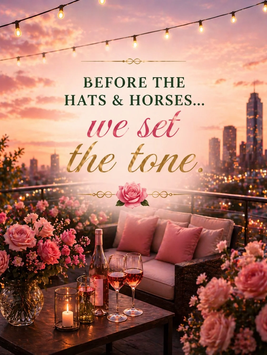 🩷💚Join us for Roses &amp; Ros&eacute;, a Prettiest Hour experience where the setting, curated sounds by @_djklassik , the company, and the vibe all come together effortlessly.

With the city as your backdrop, this is where ros&eacute; flows, conver