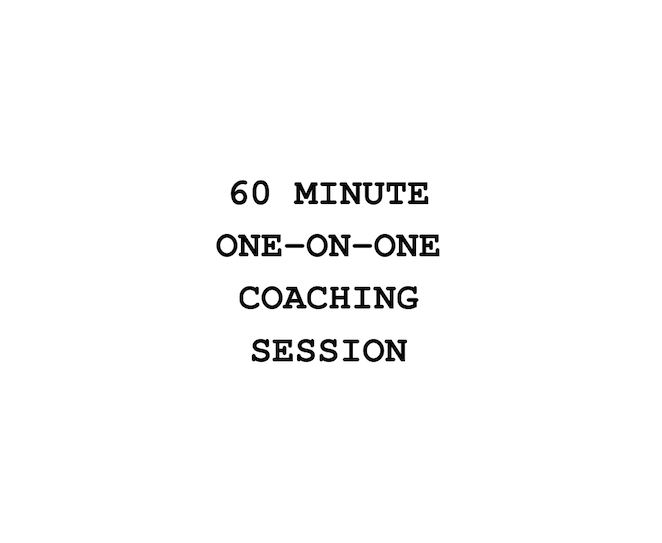 60 minute One-on-One Coaching Session