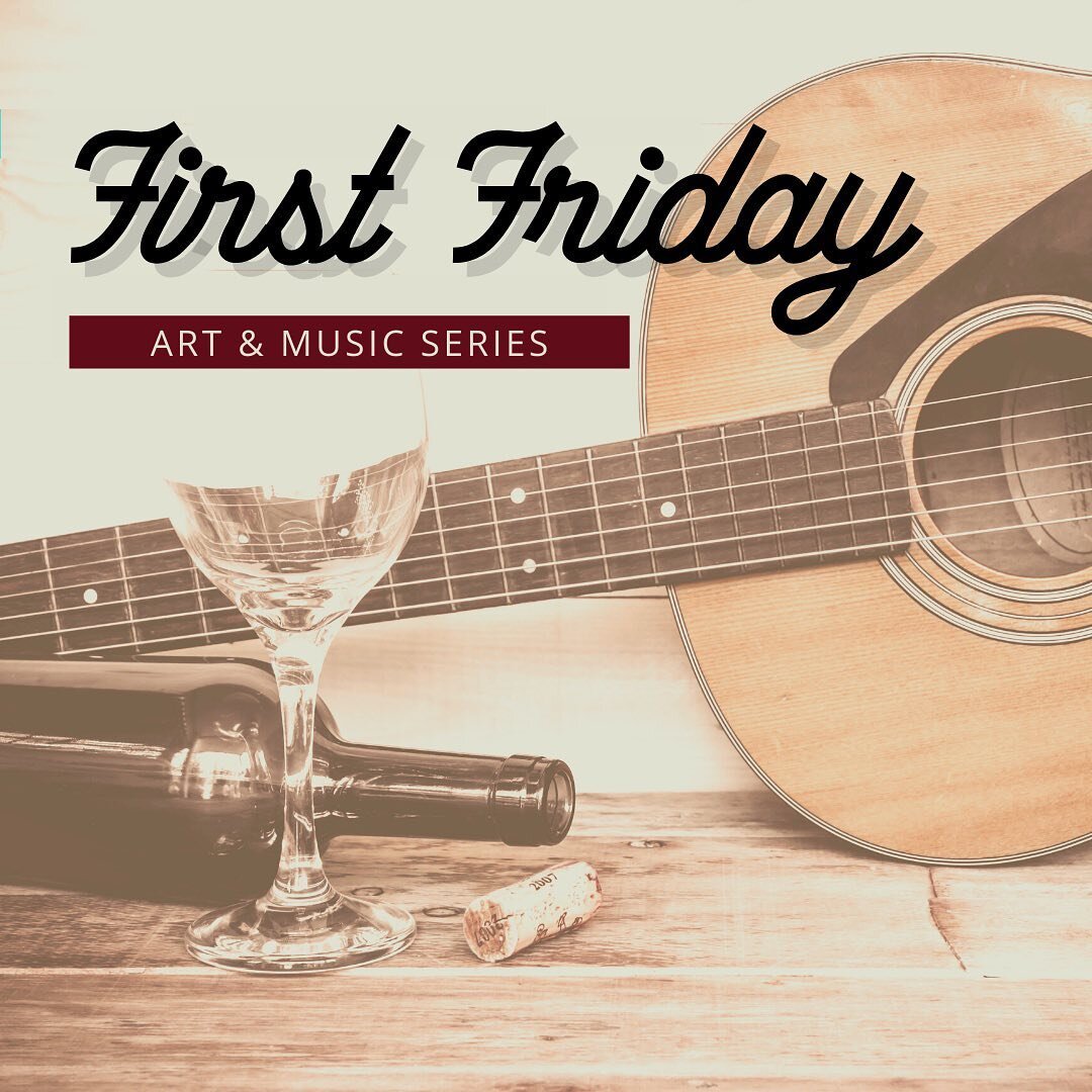 Anyone else dreaming about Friday?! 💭🤔 

Join us THIS FRIDAY from 6:30pm to 8:30pm for some First Friday Fun! 

🍷 Our delicious wine is always pouring 
🎶 Enjoy live music by Trio Eclectique
🎨 Check out some beautiful custom Folk Guitars by @adel