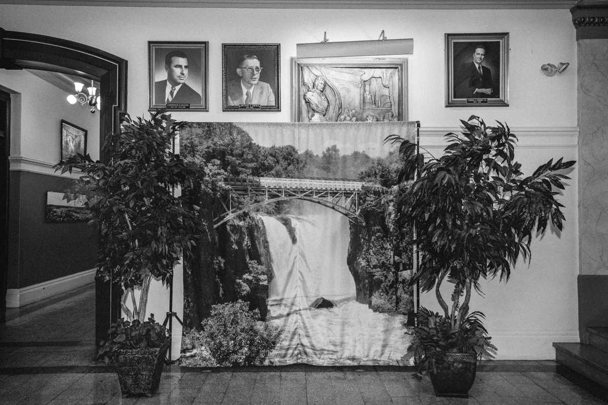 A canvas of the Great Falls within City Hall at Paterson, NJ.