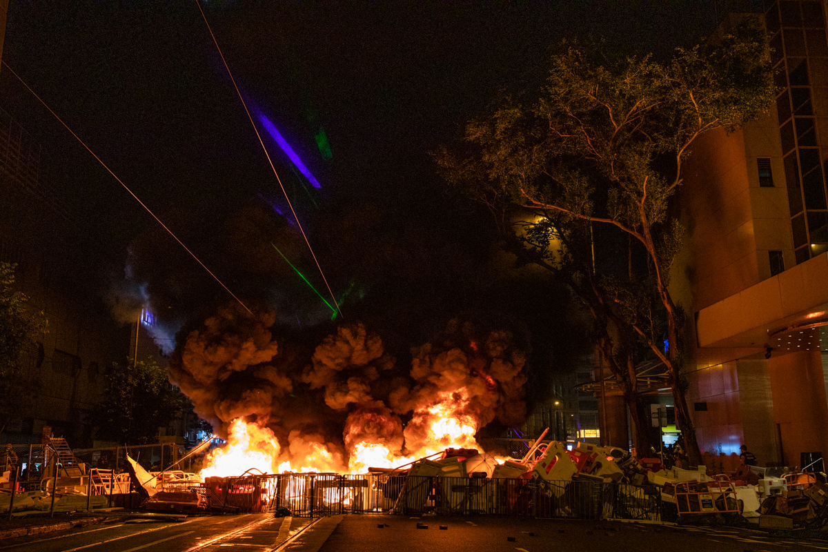 Bonfire near Southorn playground