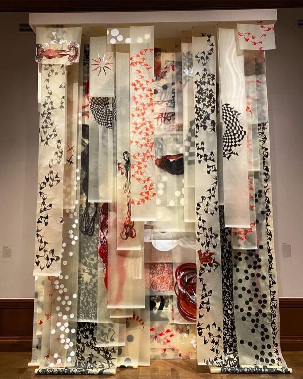 &ldquo;Epistrophe,&rdquo; 2021, by @shahzia.sikander, an installation of layered tracing-paper drawings in her show &ldquo;Extraordinary Realities&rdquo; @themorganlibrary
Reposted from @shahzia.sikander  @rcembalest
&quot;Born and raised in Pakistan