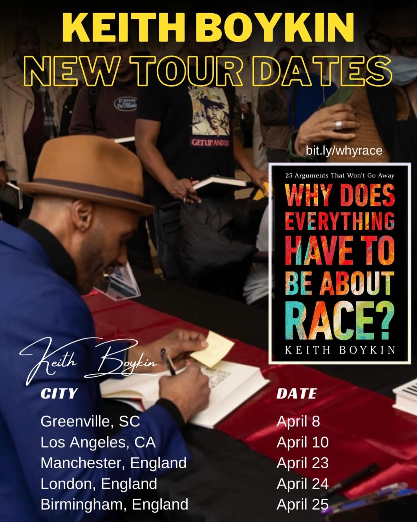 It&rsquo;s not over! The book tour continues&hellip;and it&rsquo;s going international!!! 

Check out my new tour dates for Why Does Everything Have to Be About Race? And wherever you are, you can get your own copy of the book at bit.ly/whyrace (link