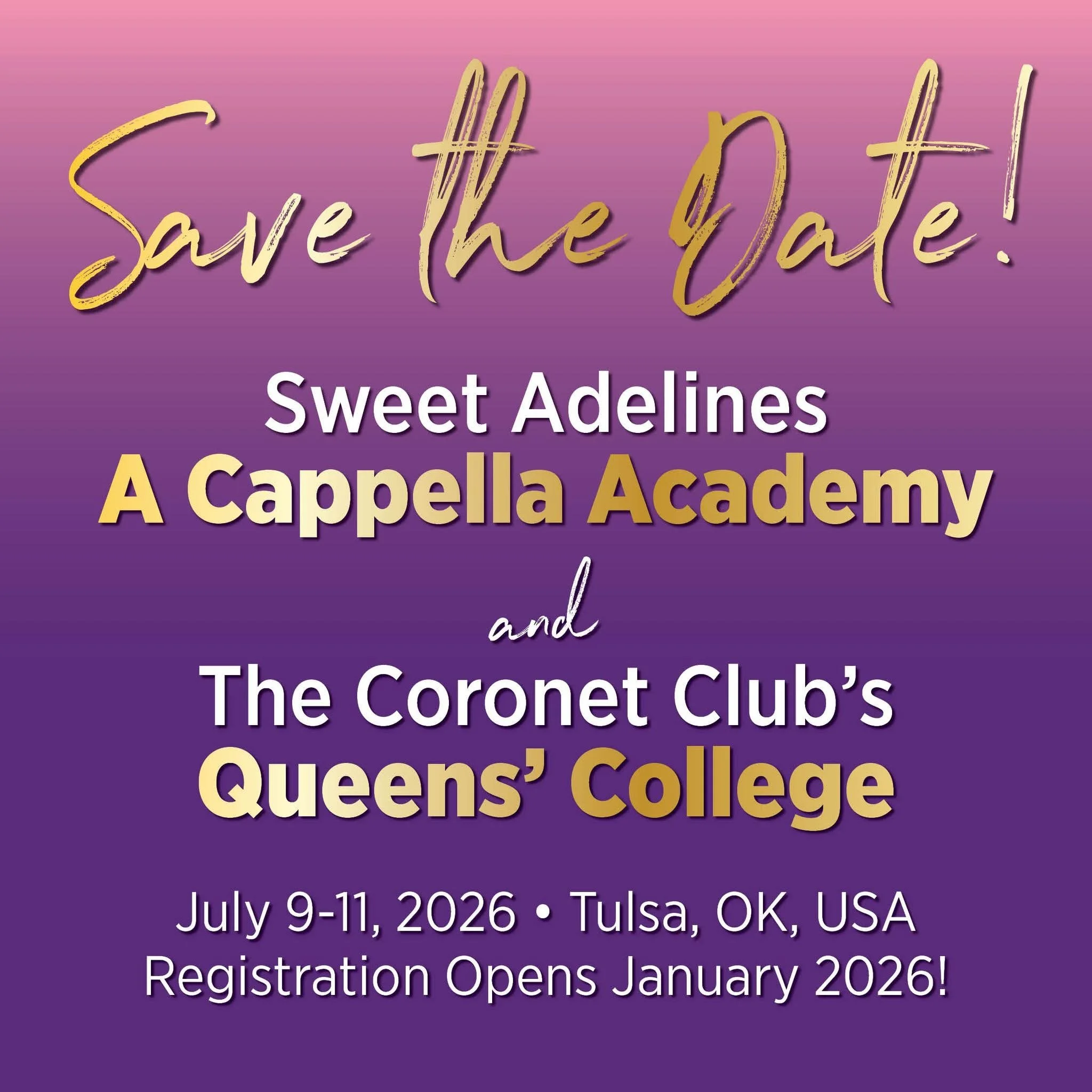 Sweet Adelines A Cappella Academy and Queen's College by The Coronet Club