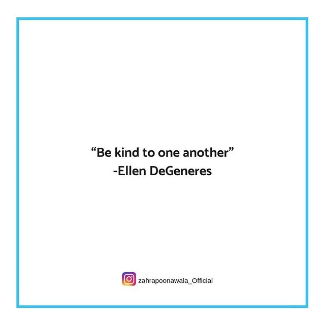 Last evening I was watching Ellen DeGeneres&rsquo; Netflix special and her tag line really stood out for me. In the fast paced competitive world that we live in, its important to remember to be kind to one another. #ellendegeneres #bekind #positivevi