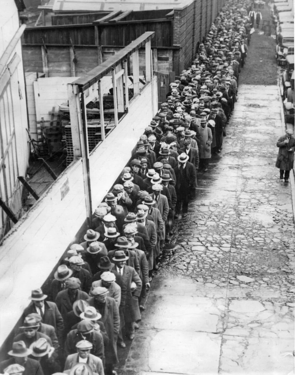 A New York City bread line in 1931. Source: The Guardian