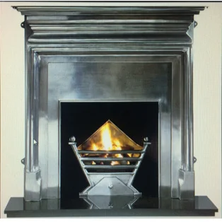 smoked chrome sprayed on mdf fireplace