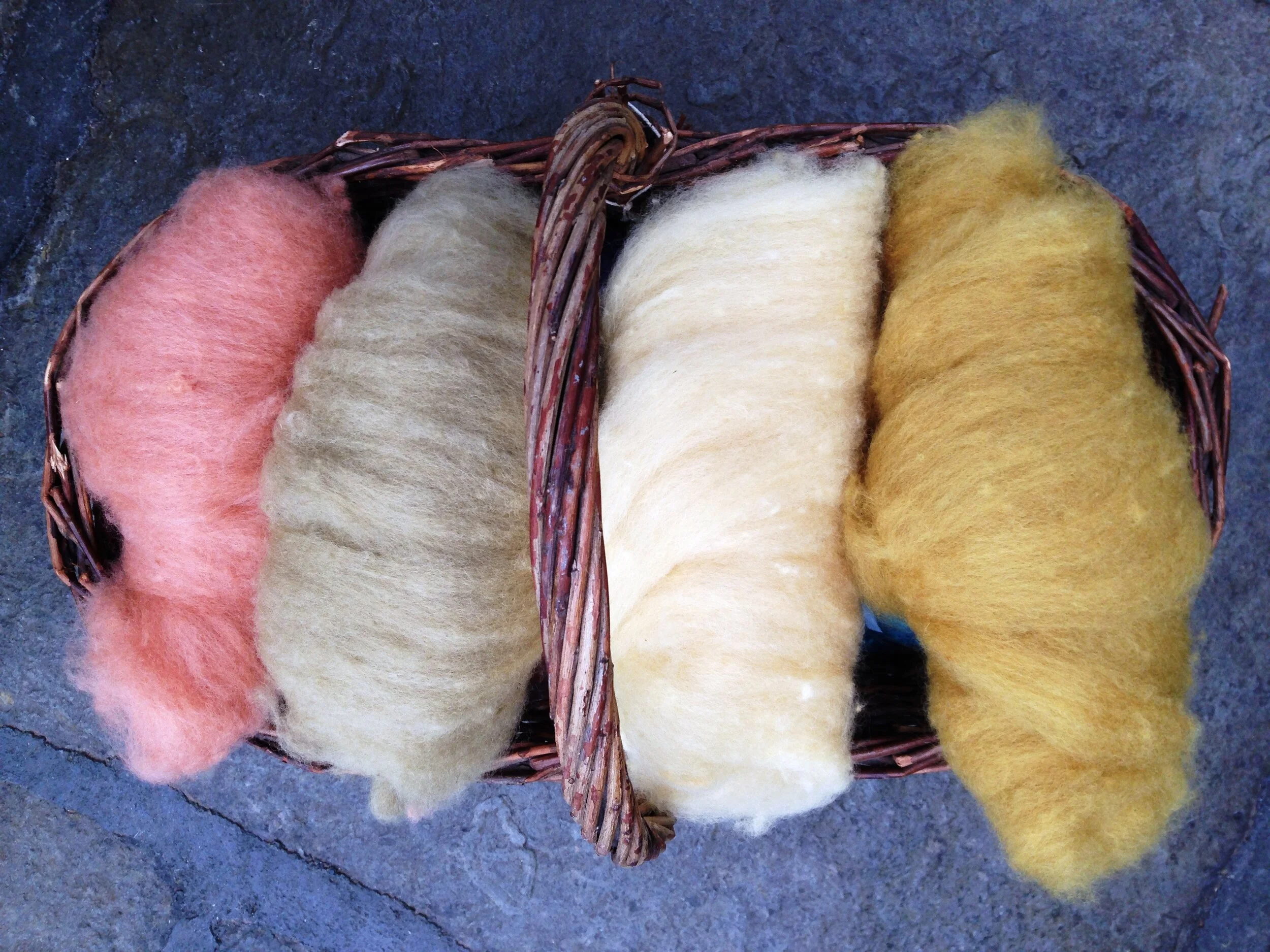 Natural and Naturally Dyed Carded Batts