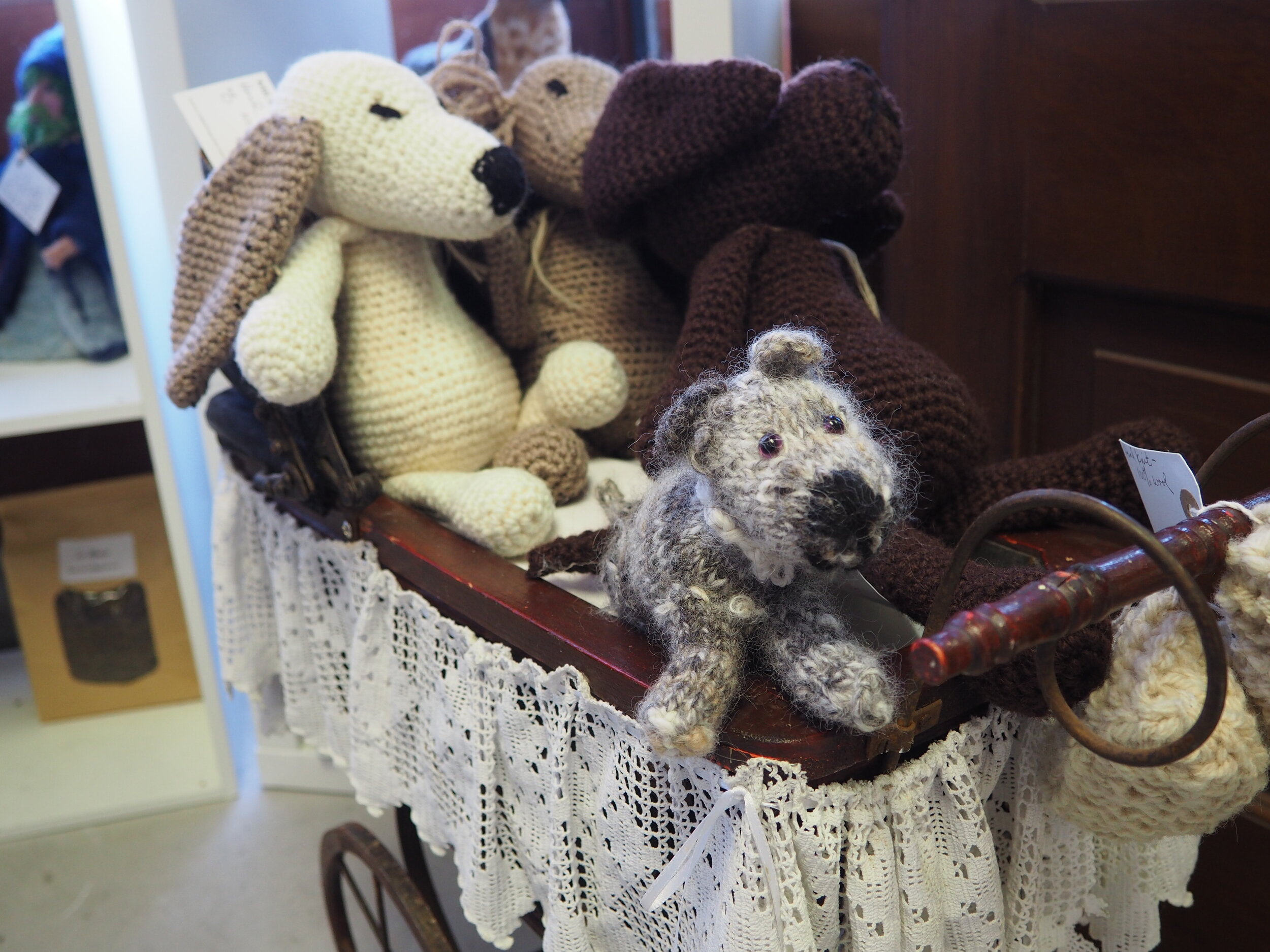 Woollen toys in an vintage pram.jpg