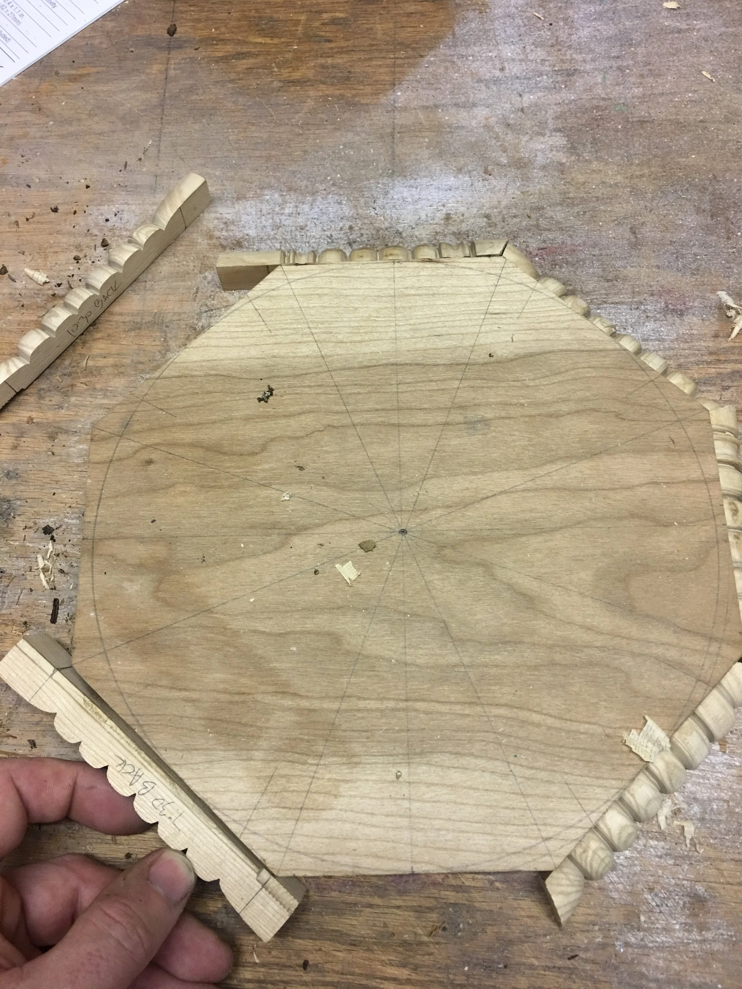 Labeled each of the 8 sides with the time, but then the next picture happened…
