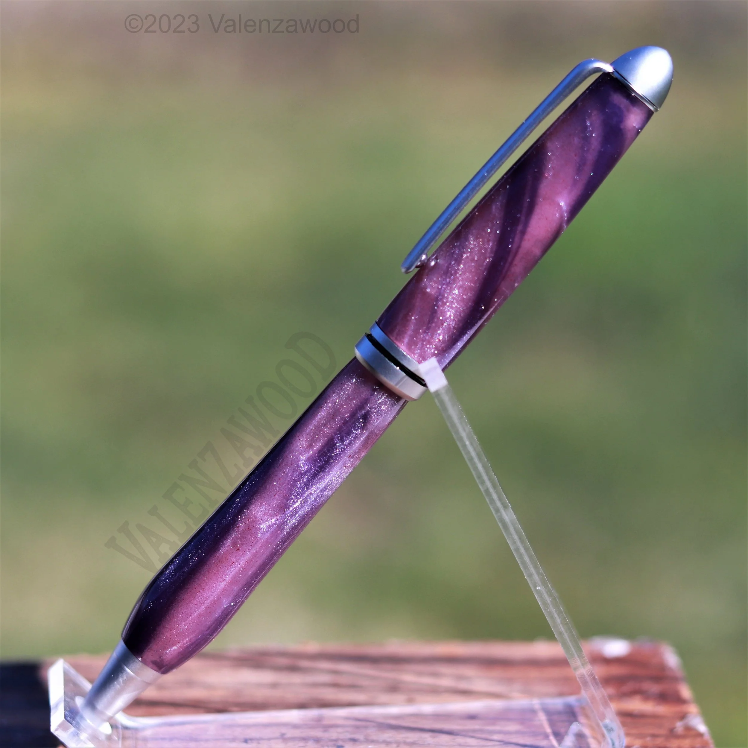 Violet Purple Lilac Mystic Unicorn Sparkle Shimmer Pen, Satin