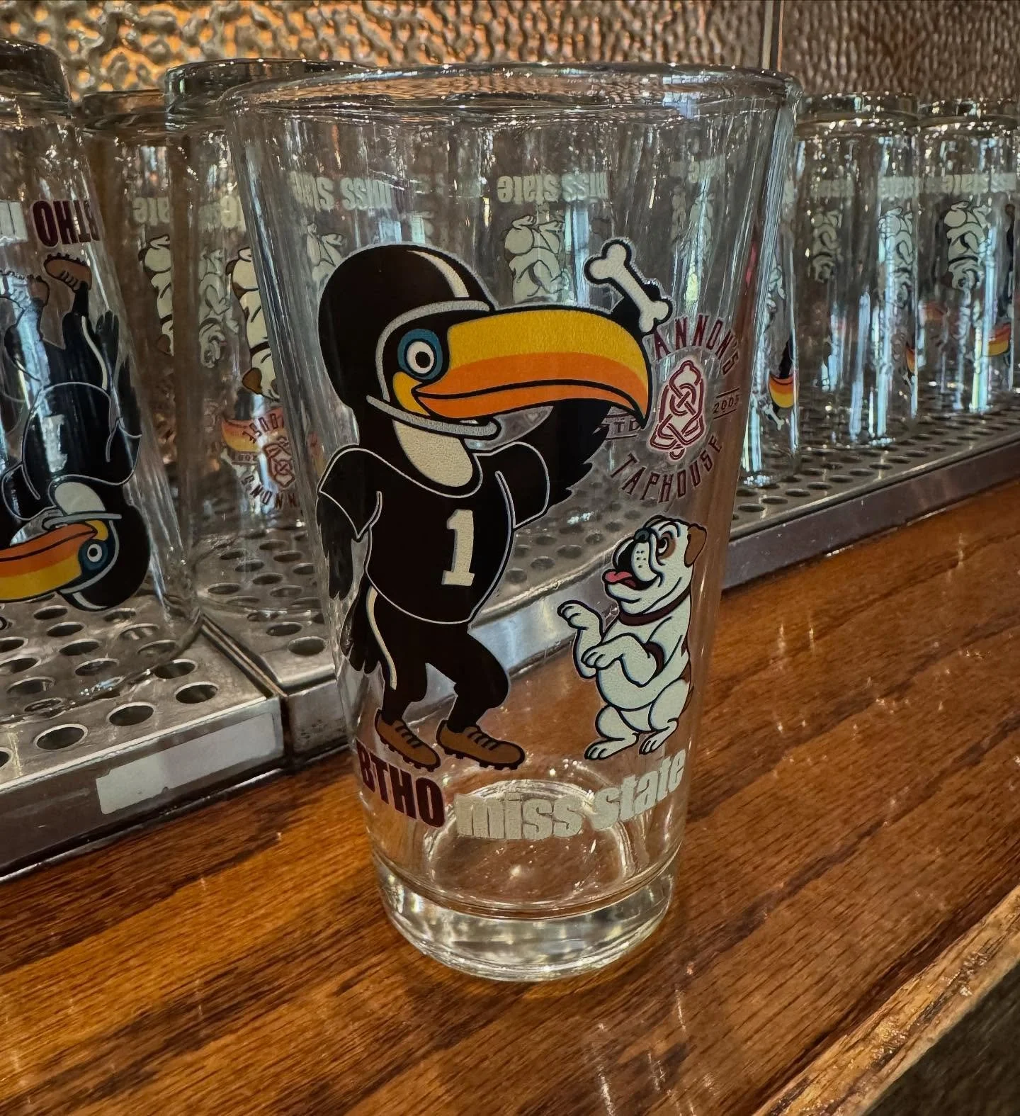 BTHO mississippi state glassware release at 4pm today! Also, got your stein this week? Refill today for only $7!!