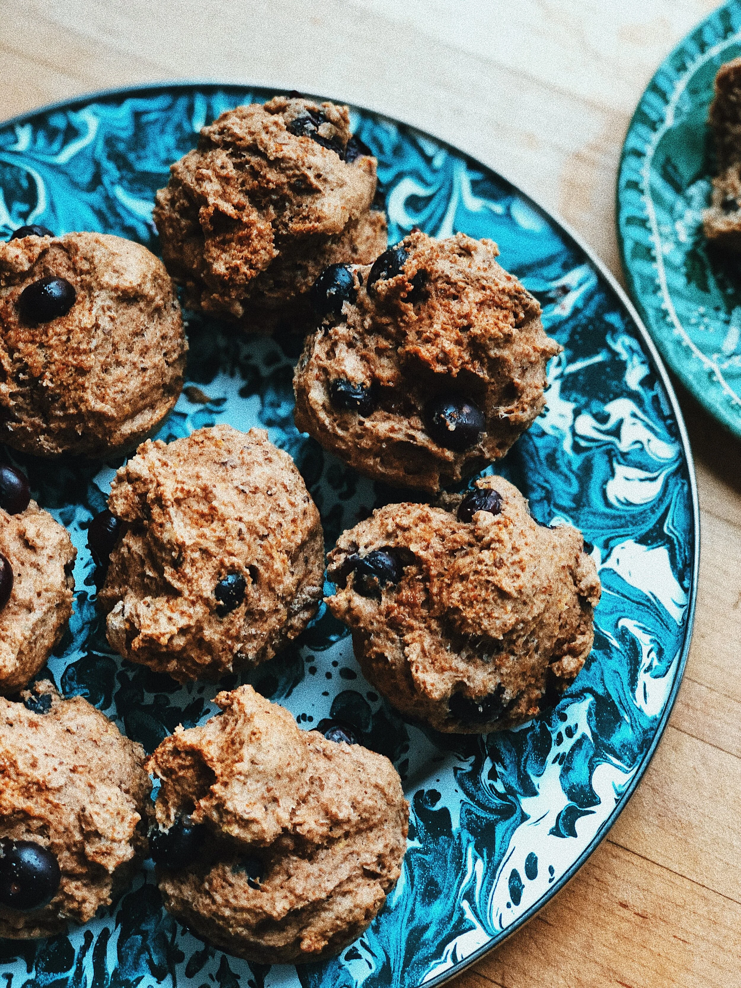 Blueberry Tahini Muffins 