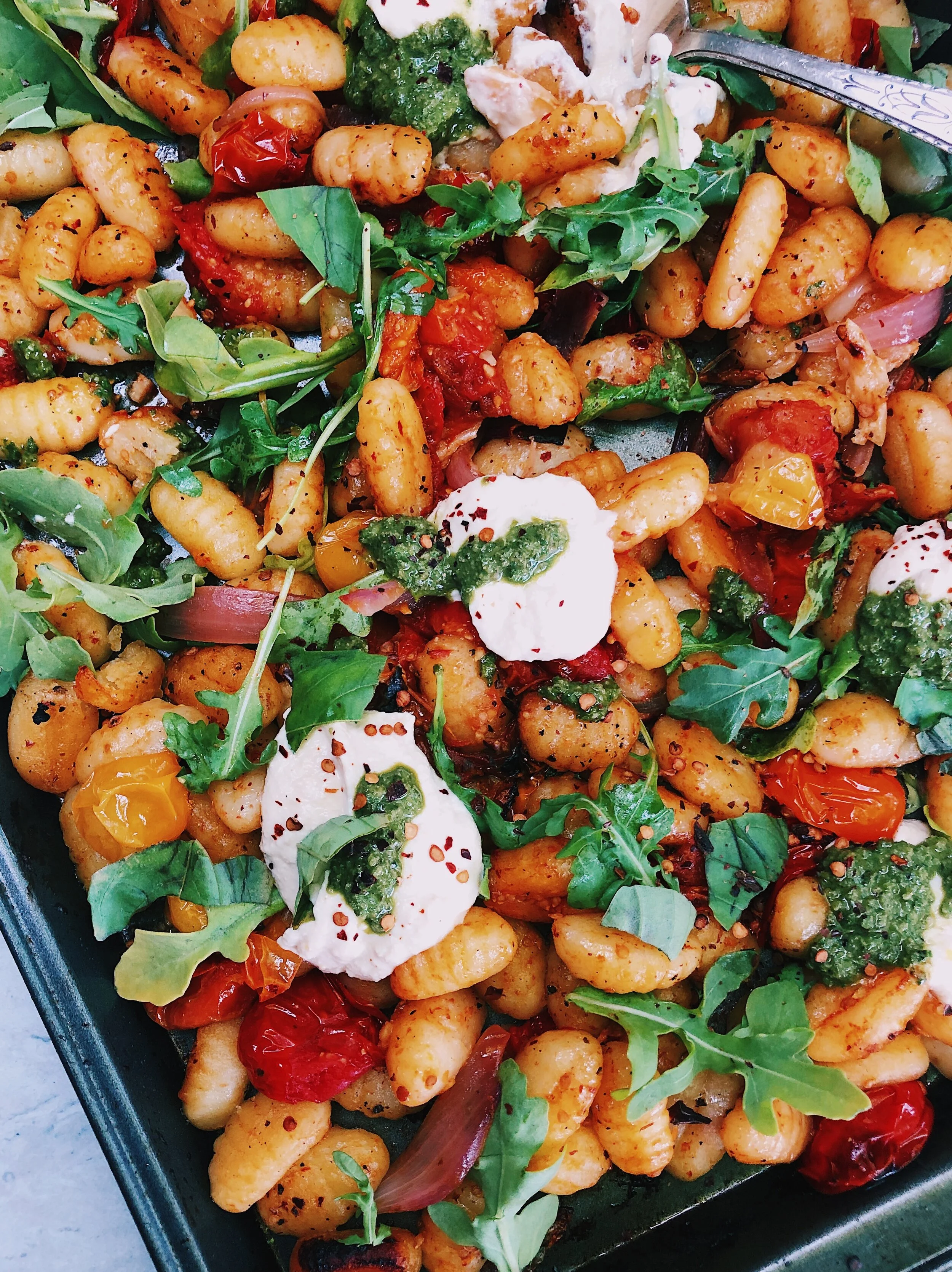 Vegan Sheet Pan Gnocchi with Tofu Ricotta