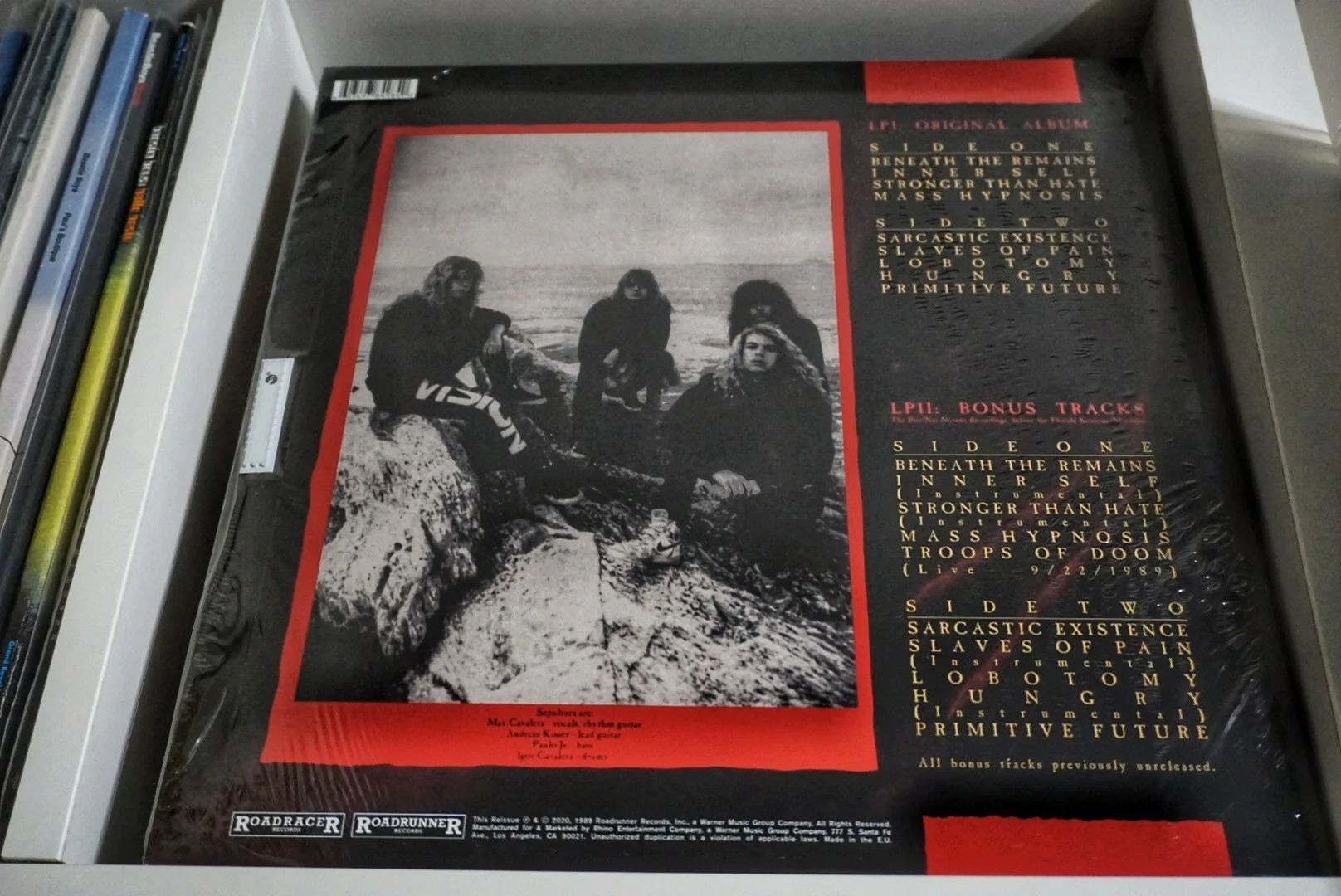 米、加、欧2LP Sepultura Beneath The Remains R1607342 Roadracer Records, R 未開封 /00660 Sepultura – Beneath The Remains – Vinyl (Poster, LP, Album +