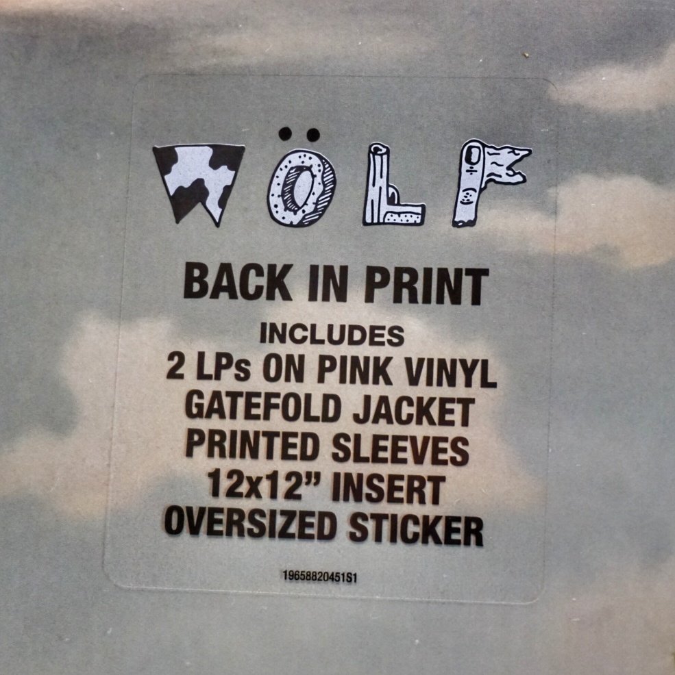 Tyler, The Creator "Wolf" 2LP (Hot Pink Vinyl)