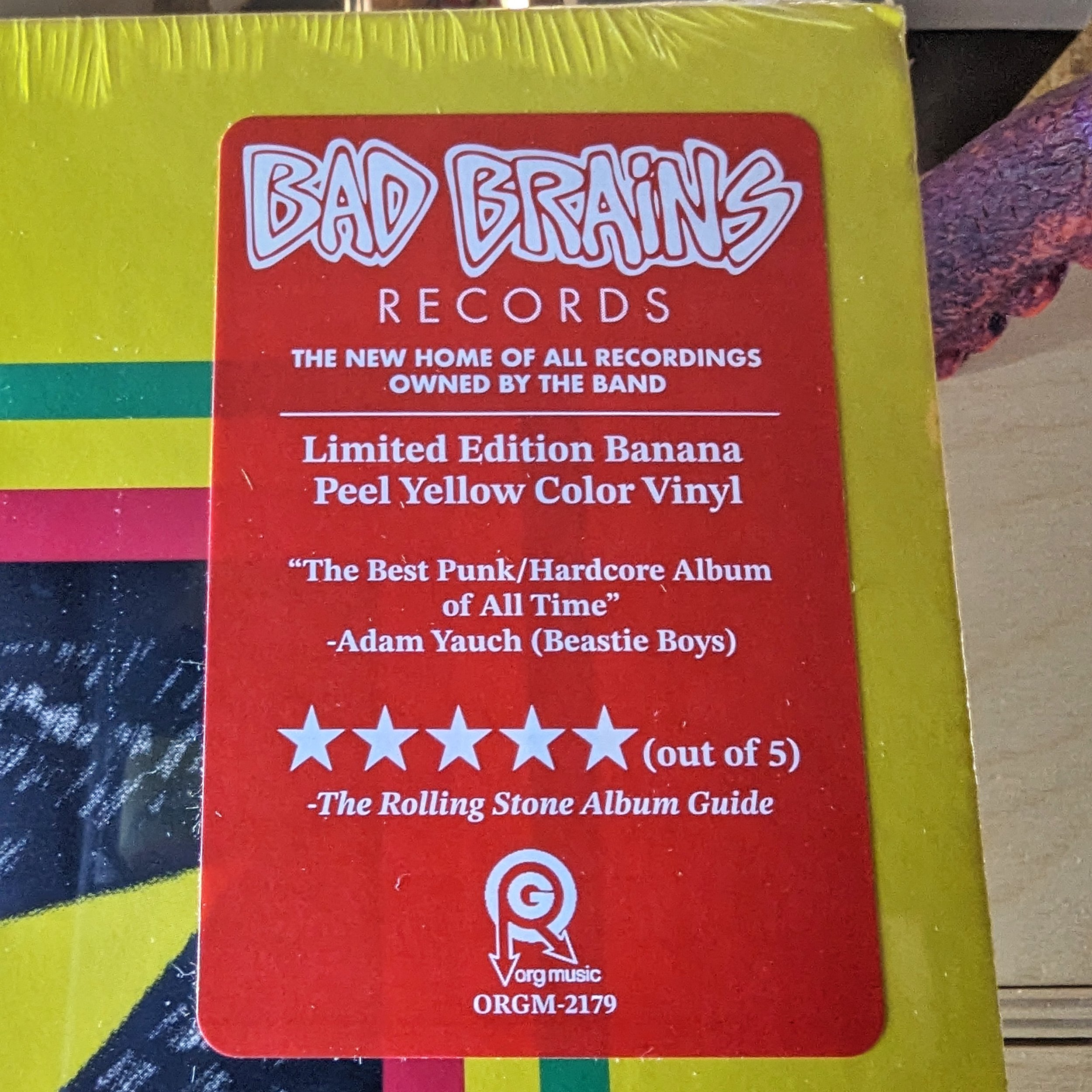 Bad Brains - Bad Brains (self-titled banana peel yellow vinyl)