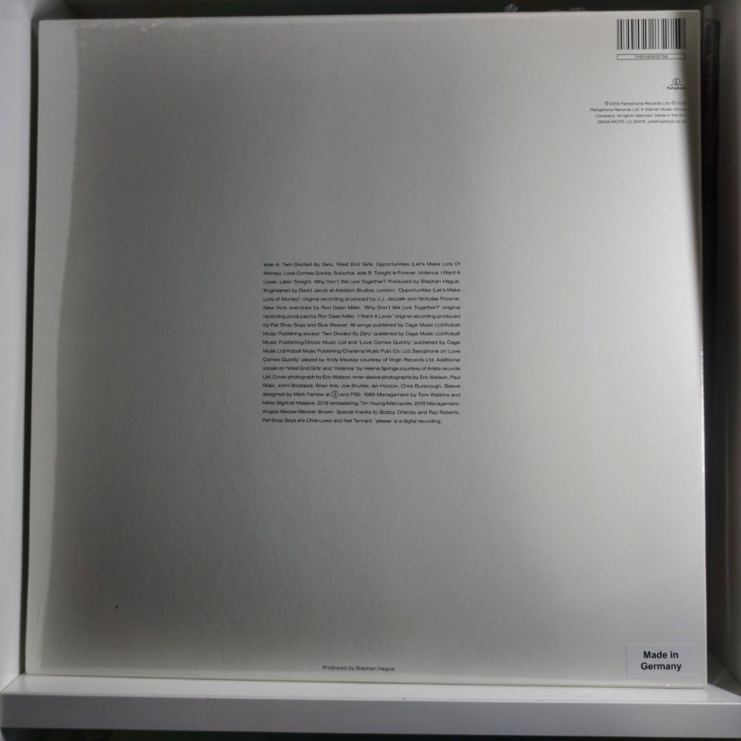 Pet Shop Boys - Please (2018 Remaster) 1 vinyl LP