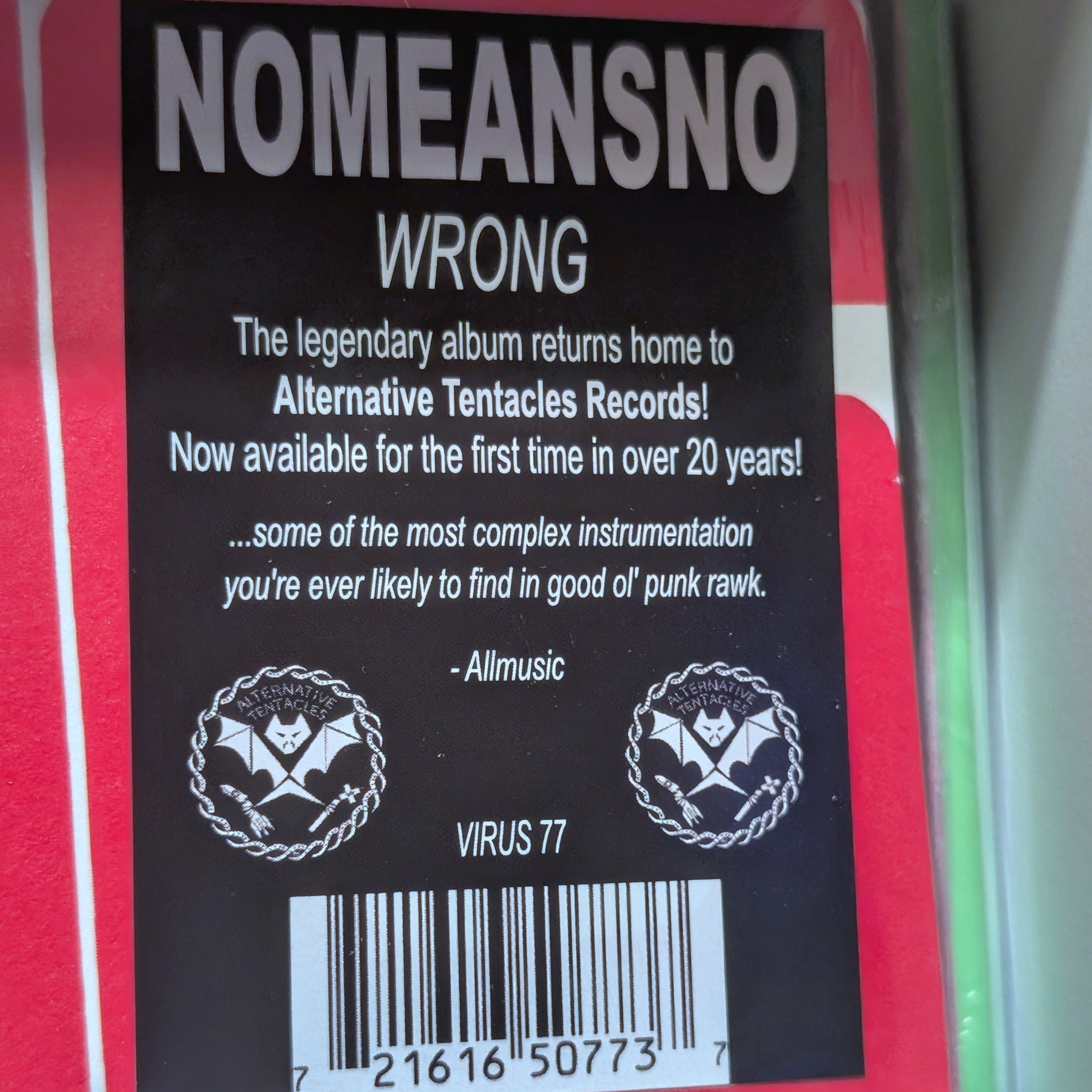 NOMEANSNO - Wrong (limited edition red vinyl) 2024 Reissue