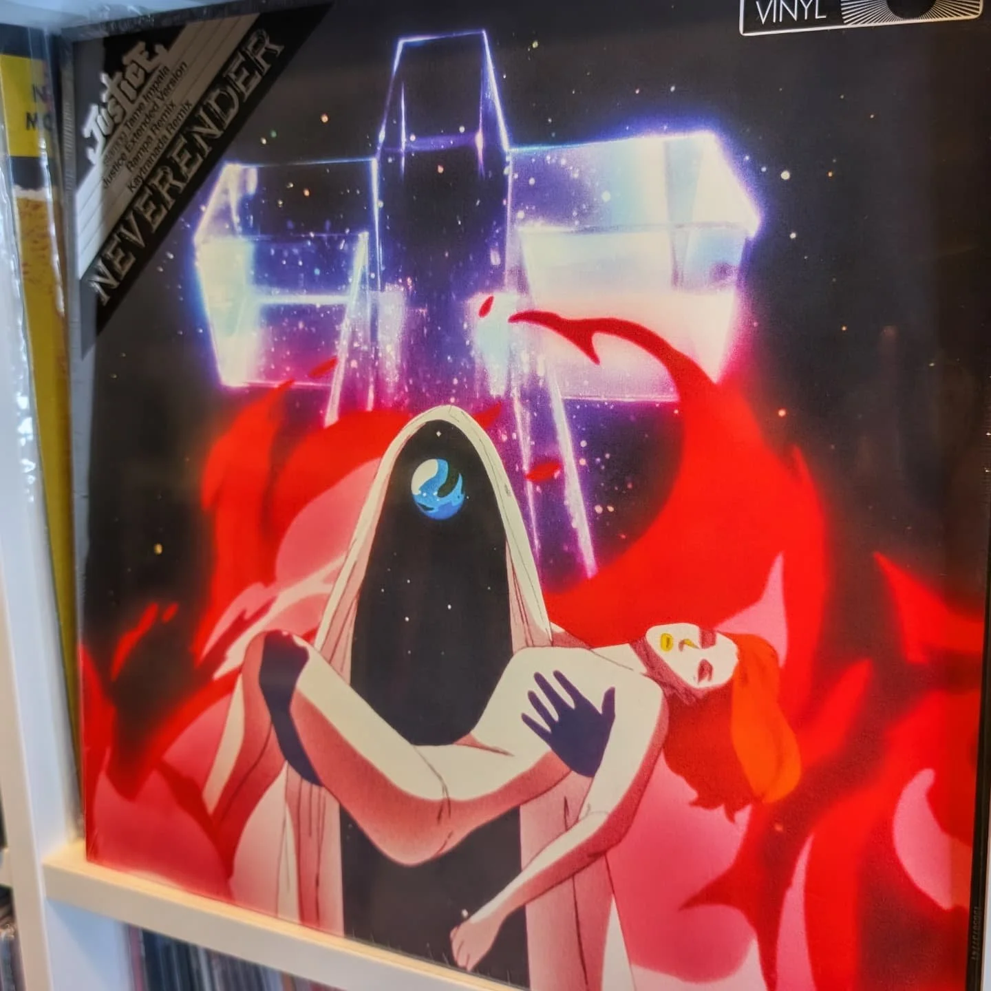 Justice - Neverender Remixes 12&quot; EP (crystal clear vinyl) 
⚪
12&quot; EP featuring remixes from Kaytranada, Rampa, and Justice. &quot;Neverender (Remixes)&quot; by Tame Impala, released by Virgin Music Las, blends psychedelic rock and electronic