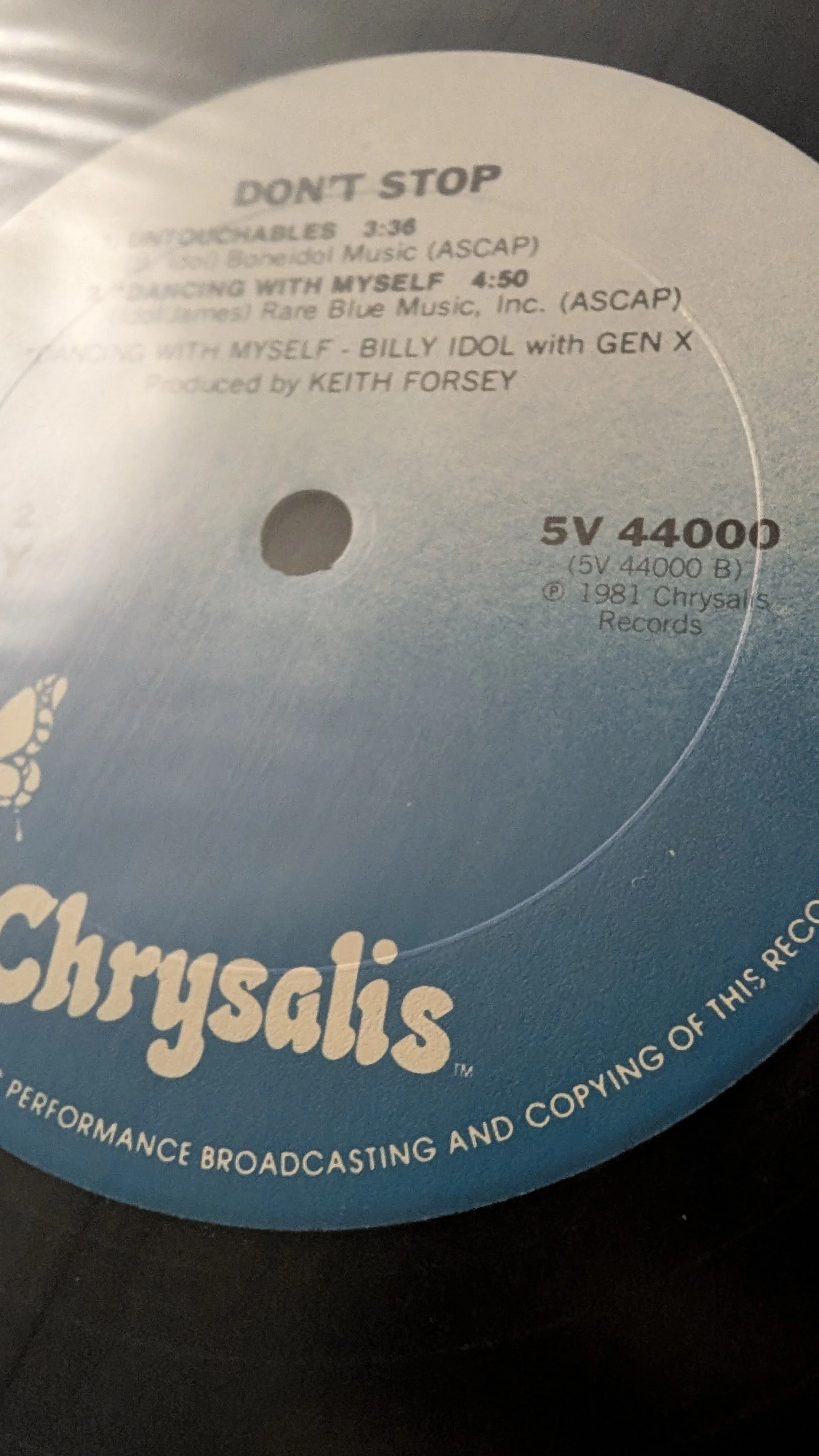 Billy Idol – Don't Stop (12" EP, 1981)