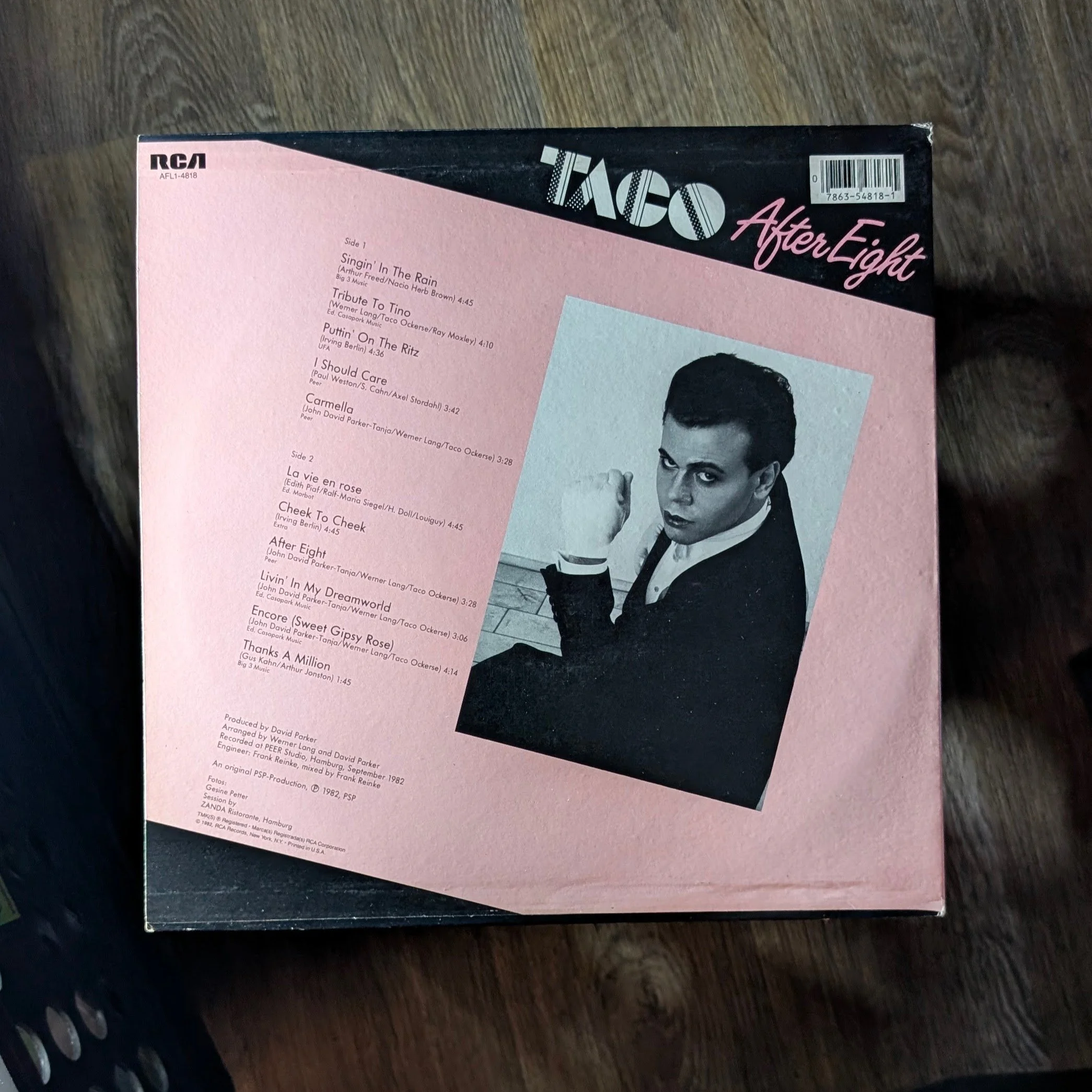 Taco After Eight vinyl record album center label RCA Victor Records
