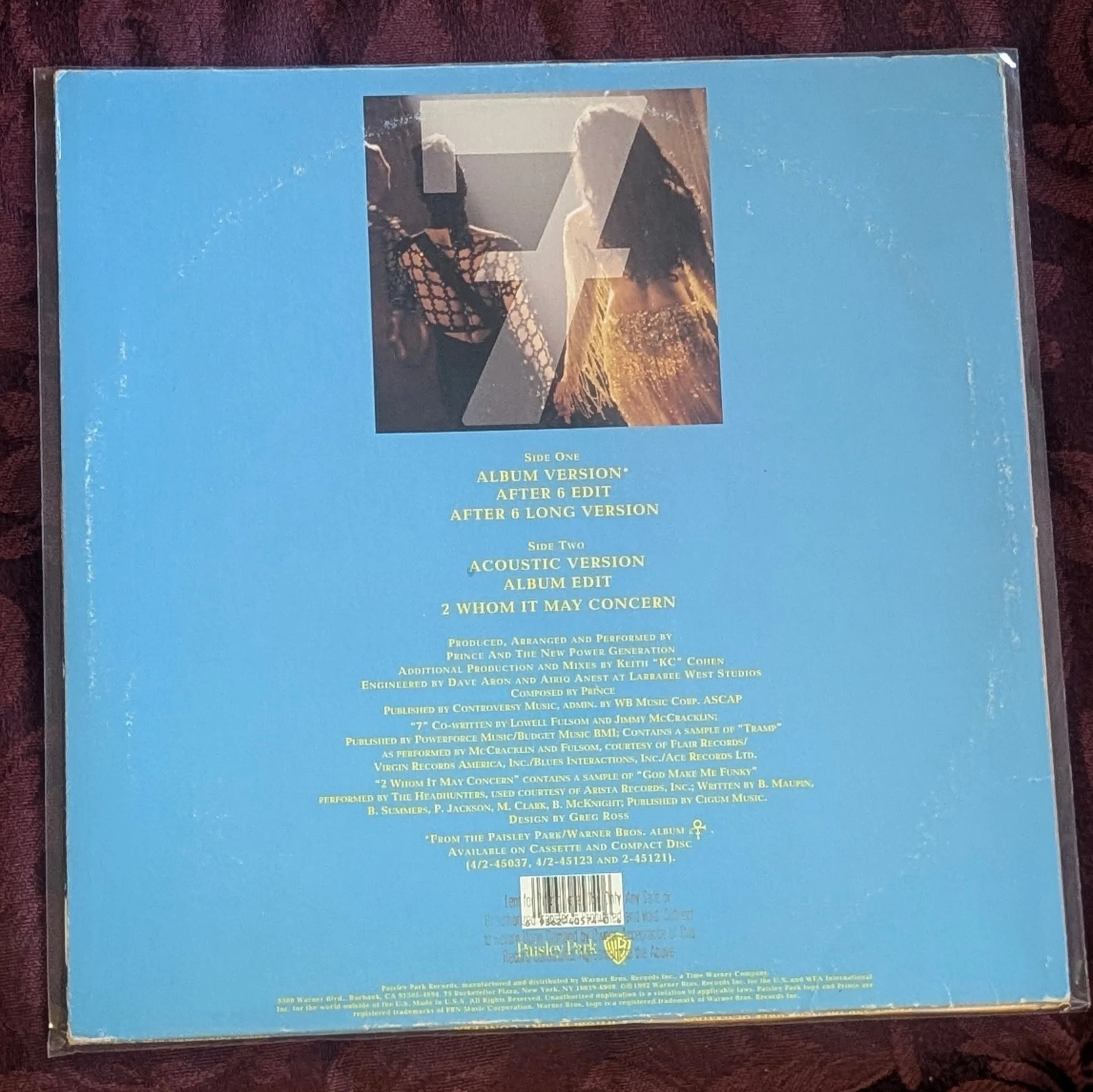 Prince And The New Power Generation “7”  (12 Inch Vinyl Maxi-Single)