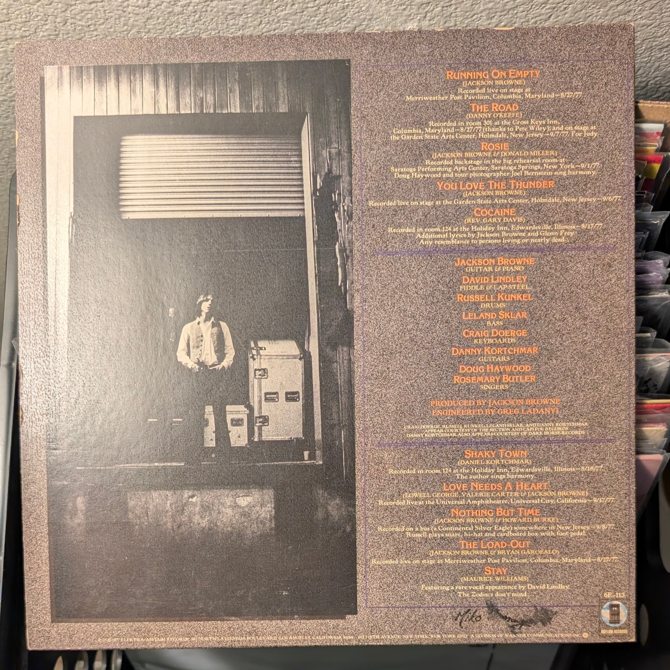Jackson Browne – Running On Empty (12" LP, 1977 US Pressing)