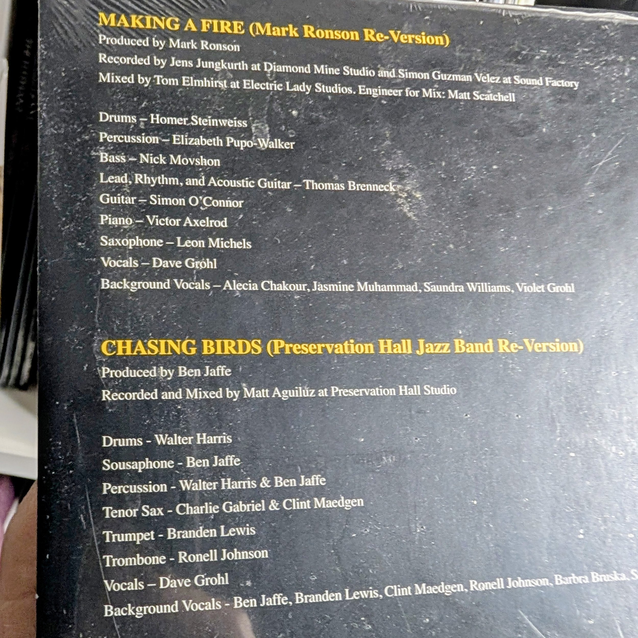 Foo Fighters - 2022 RSD Making A Fire/Chasing Birds (7-Inch 45RPM)
