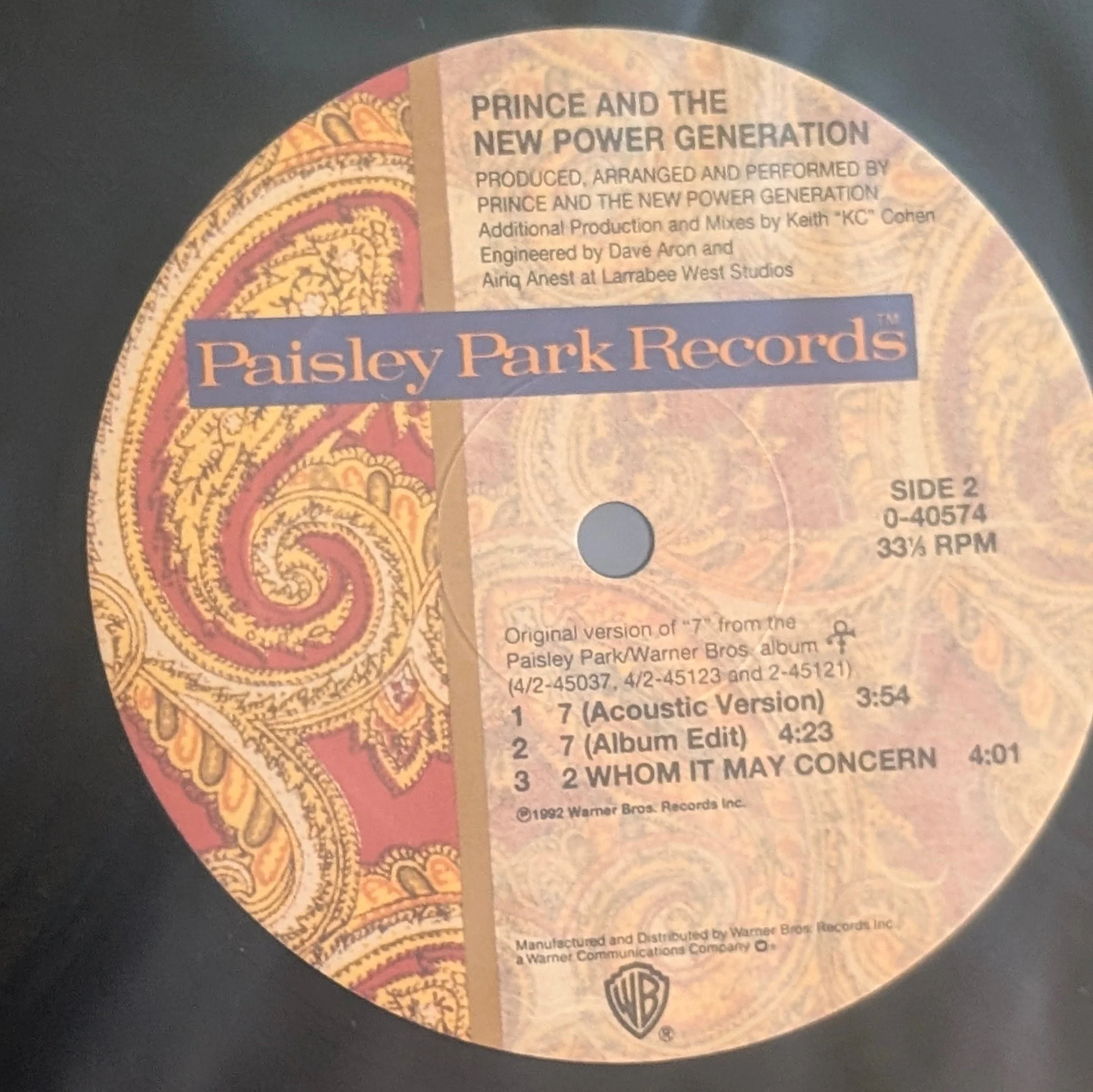 Prince And The New Power Generation “7”  (12 Inch Vinyl Maxi-Single)