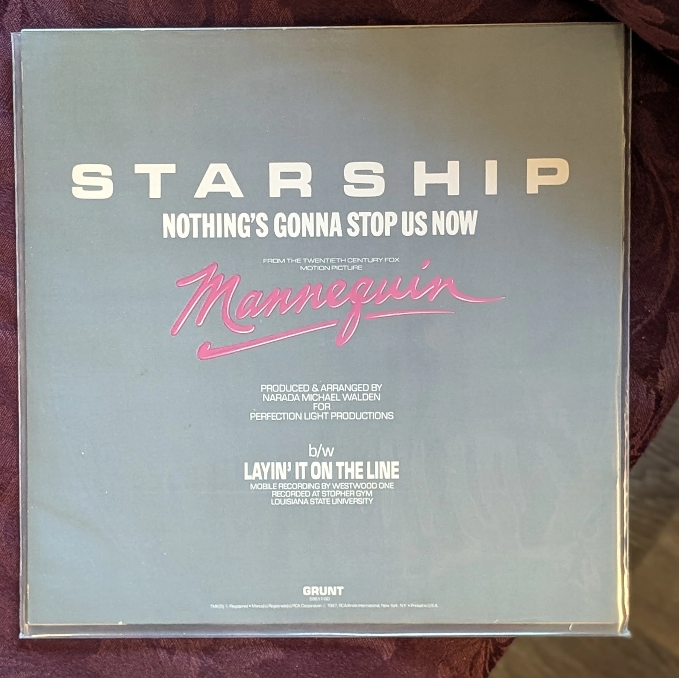 Starship - Nothing's Gonna Stop Us Now (12 inch single)